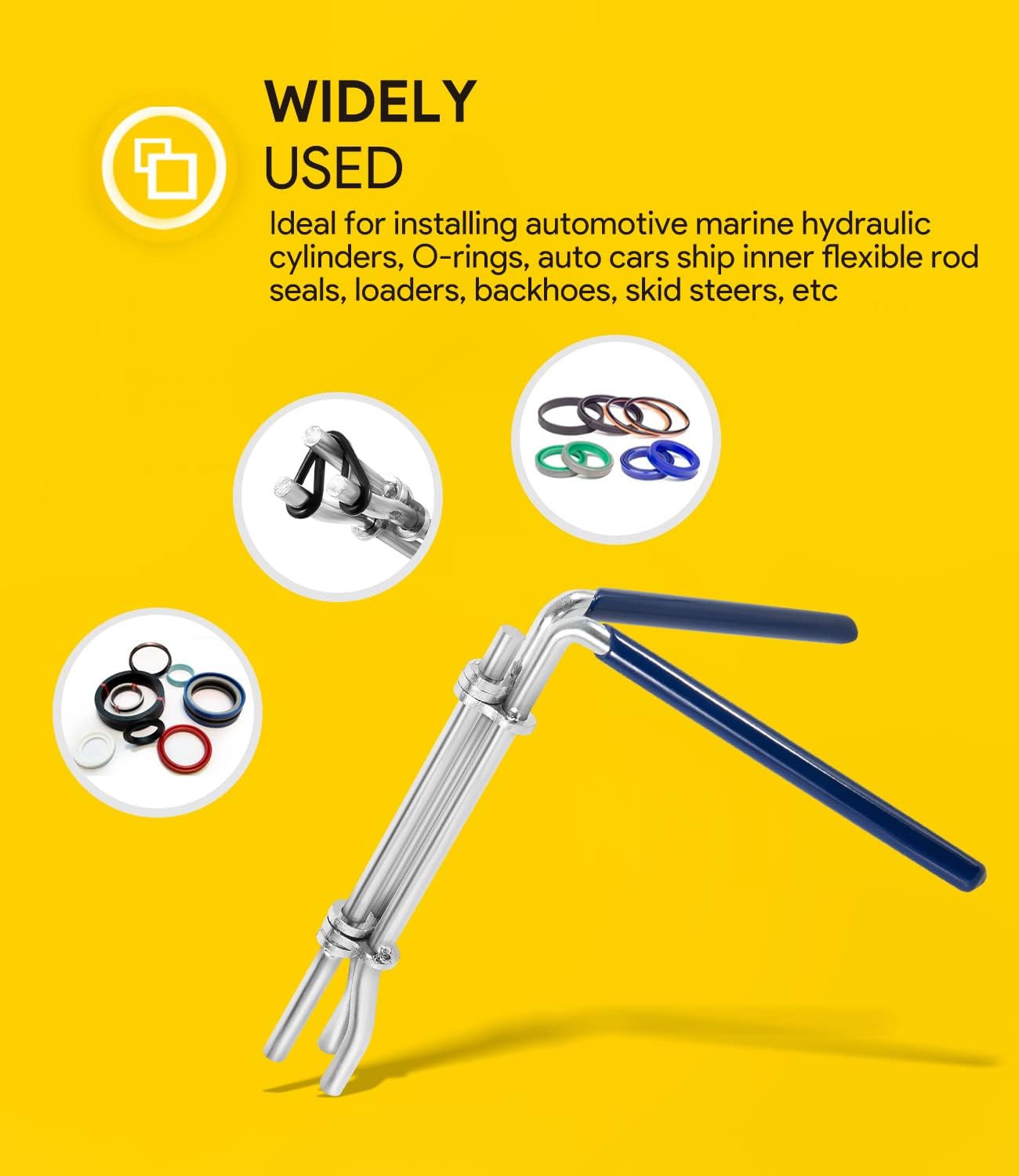3 Pack Hydraulic Seal Installation Tools, Hydraulic Cylinder Piston Repair Seal Kit, U-Cup Rod Seal Installation Tool Kits Upgraded Seal Twistor Install Tool Set