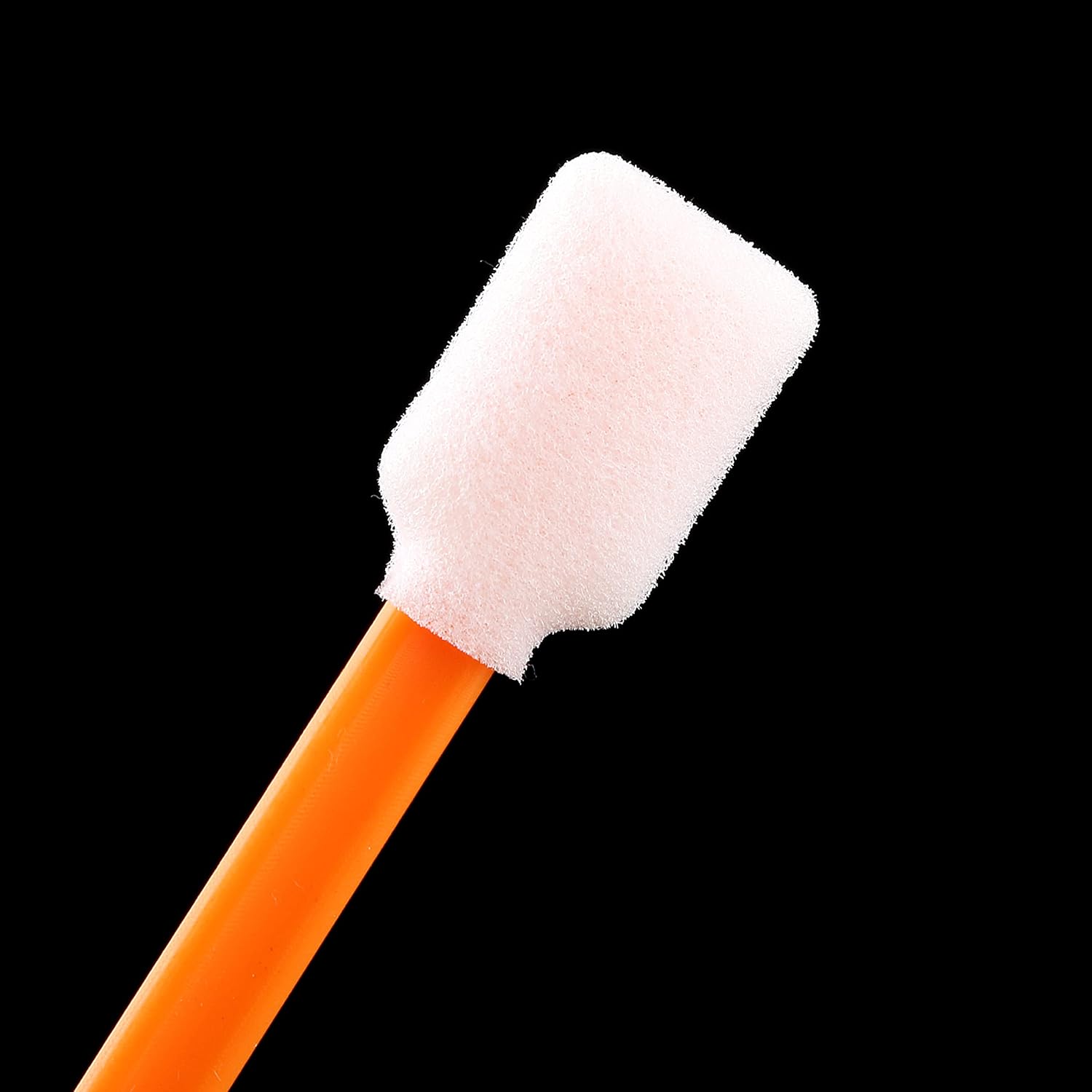 Foam Cleaning Swab Sticks 200 pcs Large Rectangular Foam Tips, 5.25", Orange Cleanroom Cleaning Swab Sponge Stick for Inkjet Printer, Optical Instruments