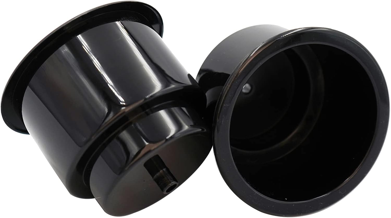 Black Plastic Cup Drink Holder Insert with Drain for Marine Boat RV Camper, 4PCS