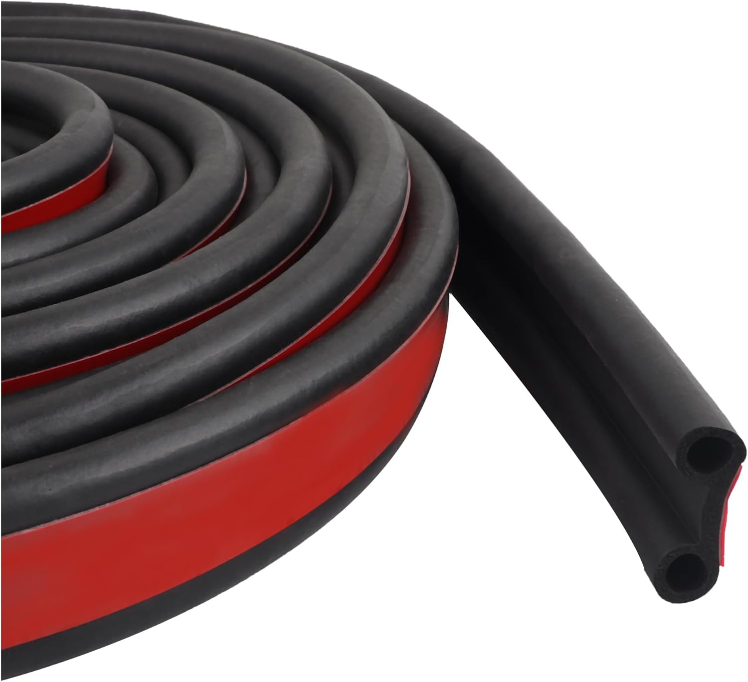 Truck Tonneau Cover Seal,Camper Shell Seal Rubber Weather Stripping with Double Hole,Universal Tailgate Seals for Pickups Trucks Campers Cars 24.6Ft