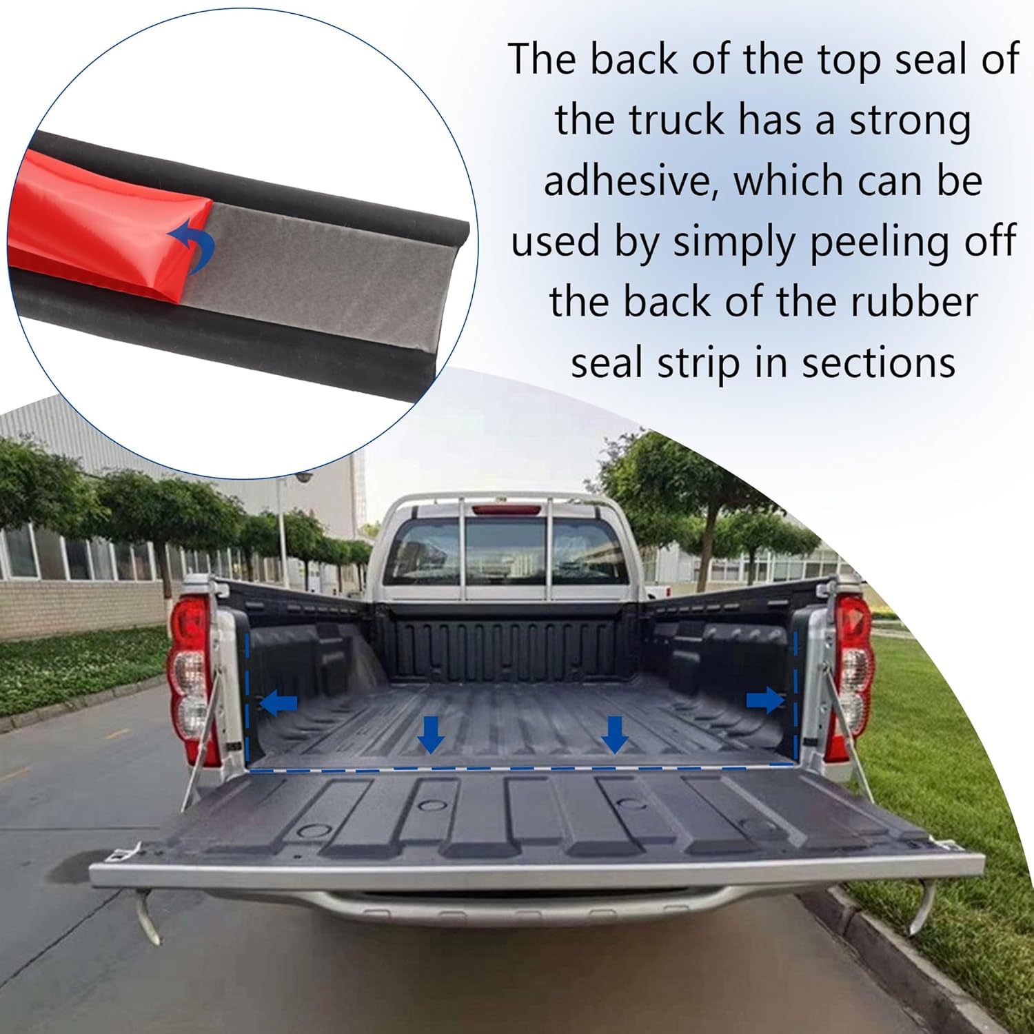 Truck Tonneau Cover Seal,Camper Shell Seal Rubber Weather Stripping with Double Hole,Universal Tailgate Seals for Pickups Trucks Campers Cars 24.6Ft