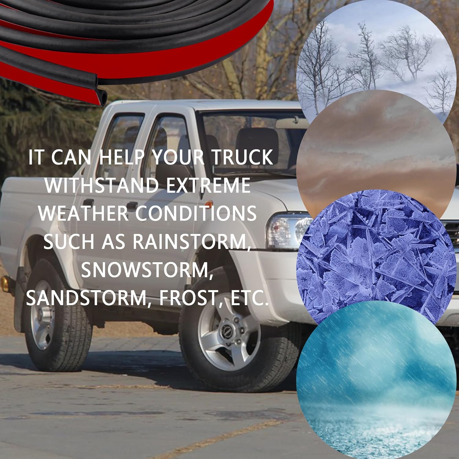Truck Tonneau Cover Seal,Camper Shell Seal Rubber Weather Stripping with Double Hole,Universal Tailgate Seals for Pickups Trucks Campers Cars 24.6Ft