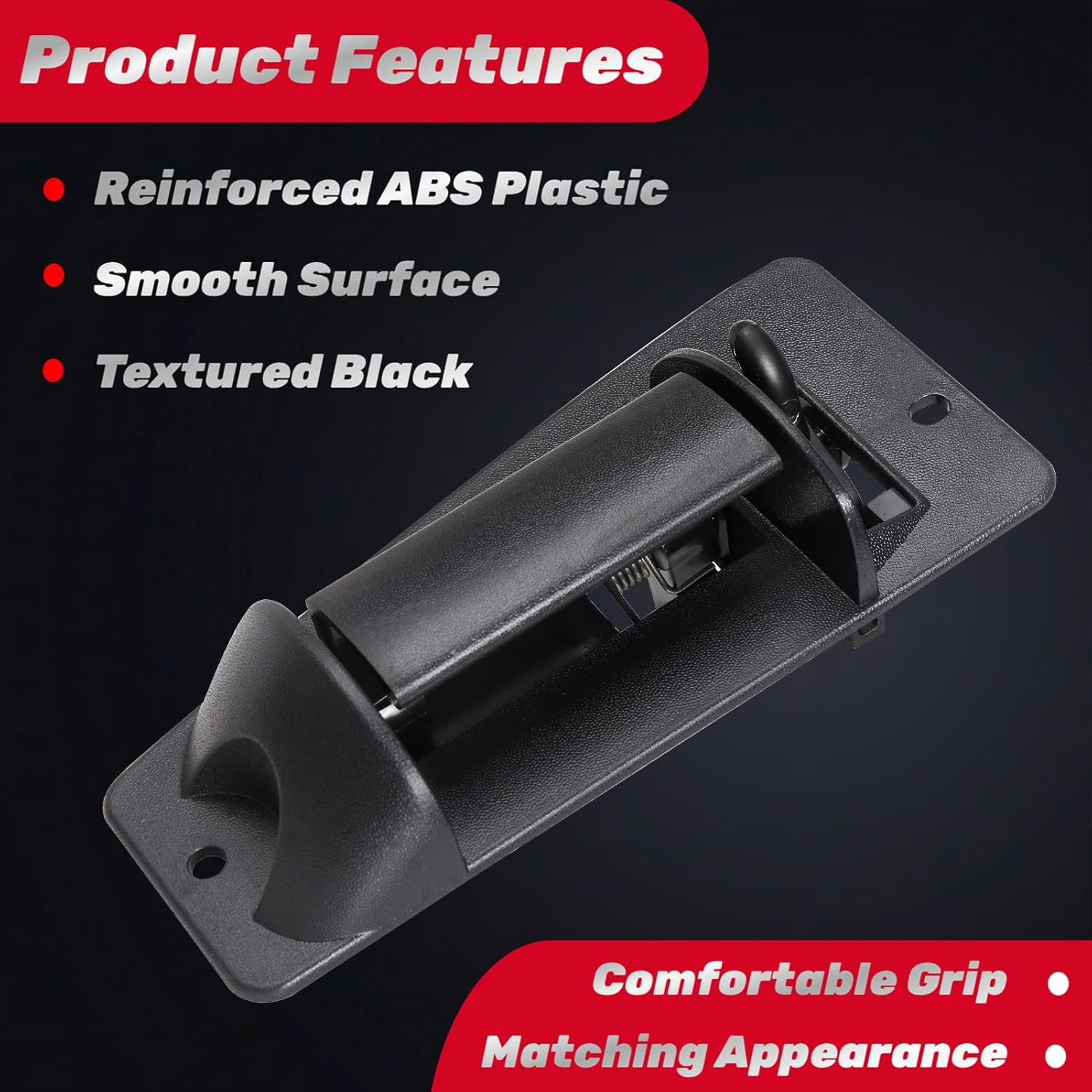 Extended Cab Exterior Door Handle Rear Left Driver Side for 1999 2000 2001 2002 2003 2004 2005 2006 2007 Chevy Silverado GMC Sierra 1500 2500 3500, Replace GM1520115, 15758172