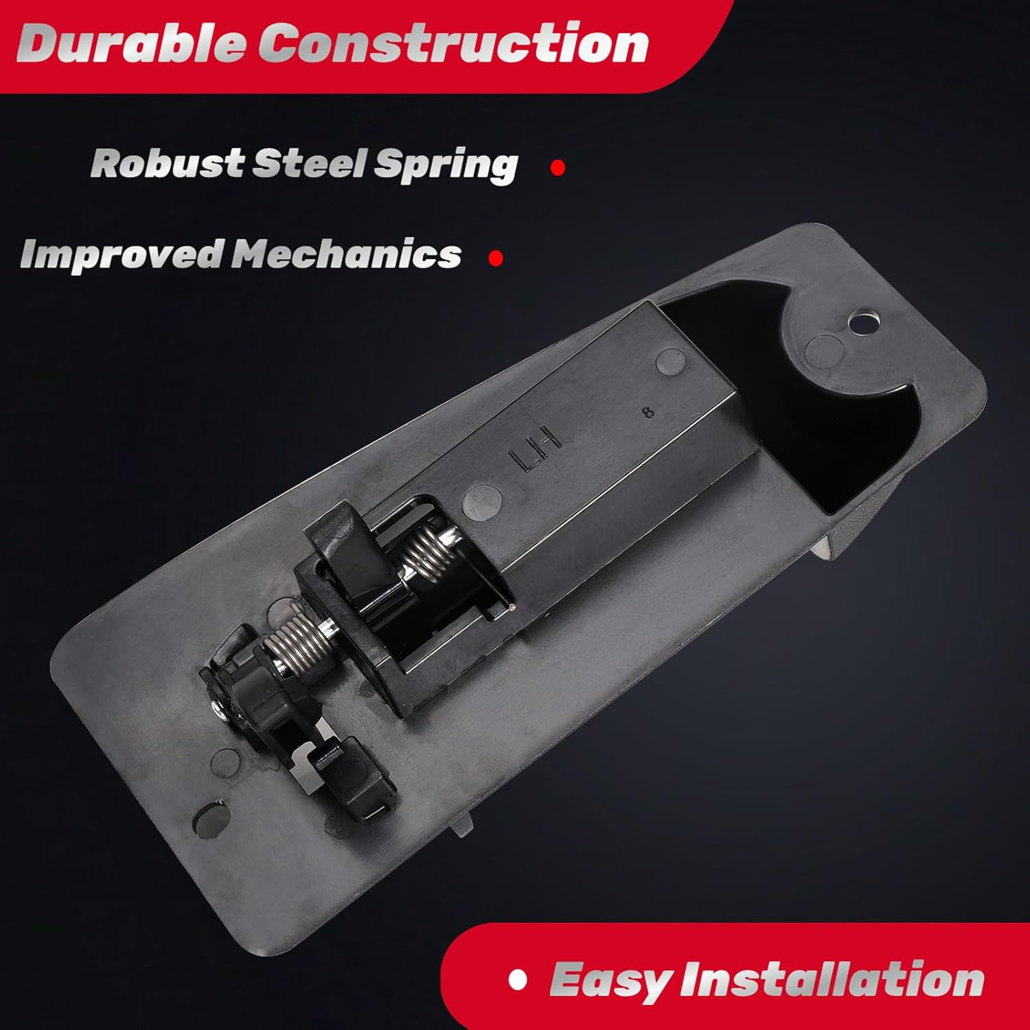 Extended Cab Exterior Door Handle Rear Left Driver Side for 1999 2000 2001 2002 2003 2004 2005 2006 2007 Chevy Silverado GMC Sierra 1500 2500 3500, Replace GM1520115, 15758172