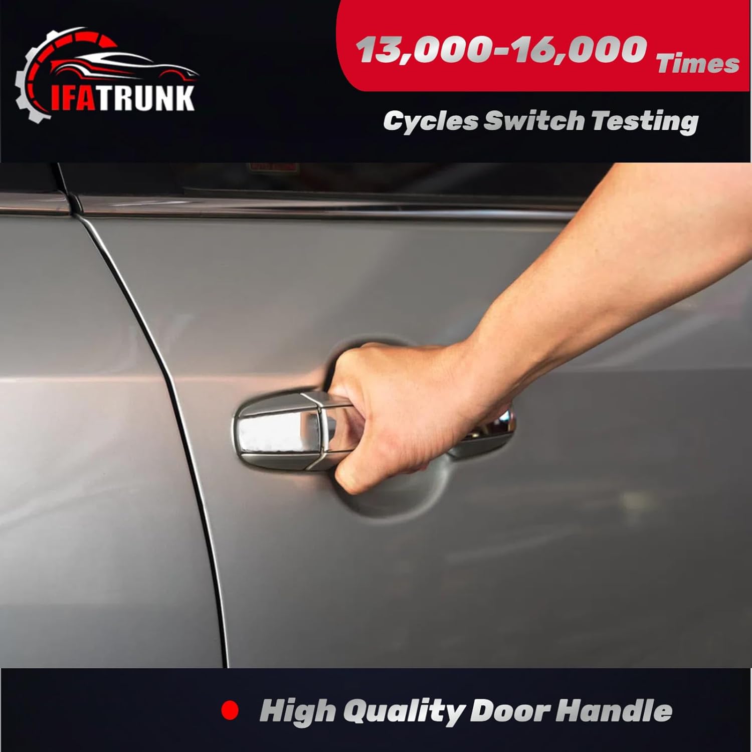 Extended Cab Exterior Door Handle Rear Left Driver Side for 1999 2000 2001 2002 2003 2004 2005 2006 2007 Chevy Silverado GMC Sierra 1500 2500 3500, Replace GM1520115, 15758172