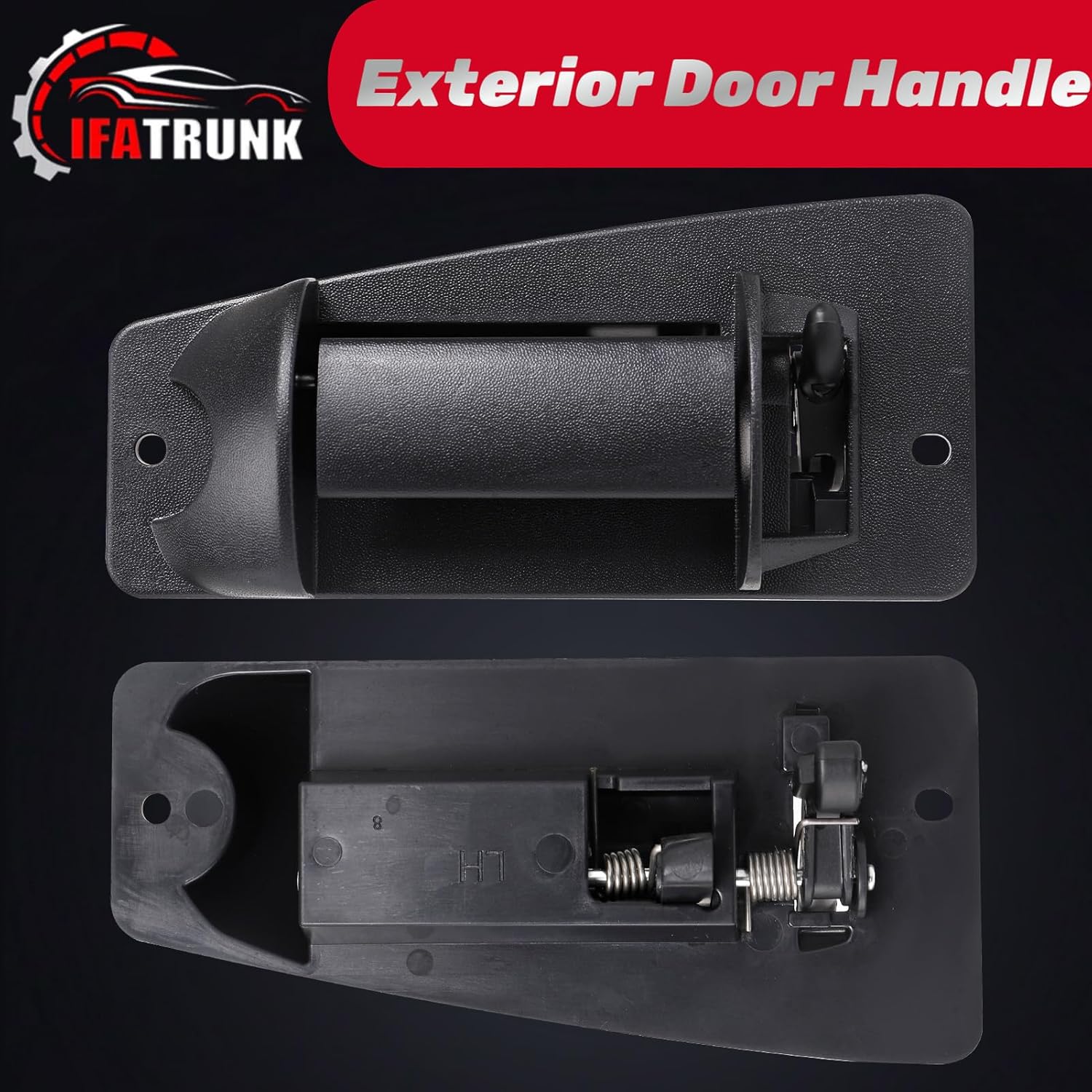 Extended Cab Exterior Door Handle Rear Left Driver Side for 1999 2000 2001 2002 2003 2004 2005 2006 2007 Chevy Silverado GMC Sierra 1500 2500 3500, Replace GM1520115, 15758172
