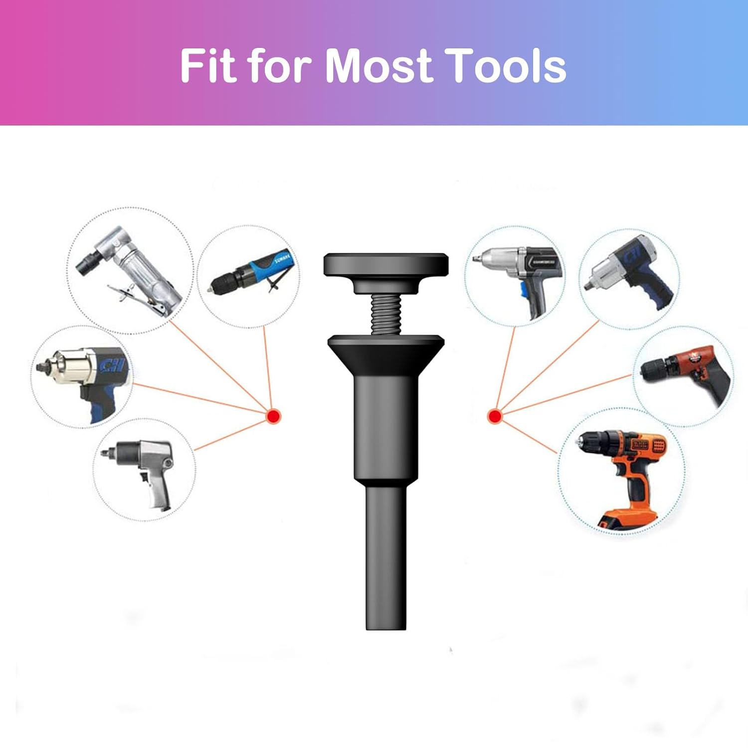 Cut-Off Wheel Mounting Mandrel Holder 3/8" & 1/4" Arbor Hole with 1/4" Shaft Stem for Die Grinder Accessories Drill Rotary Tool 3 Pack