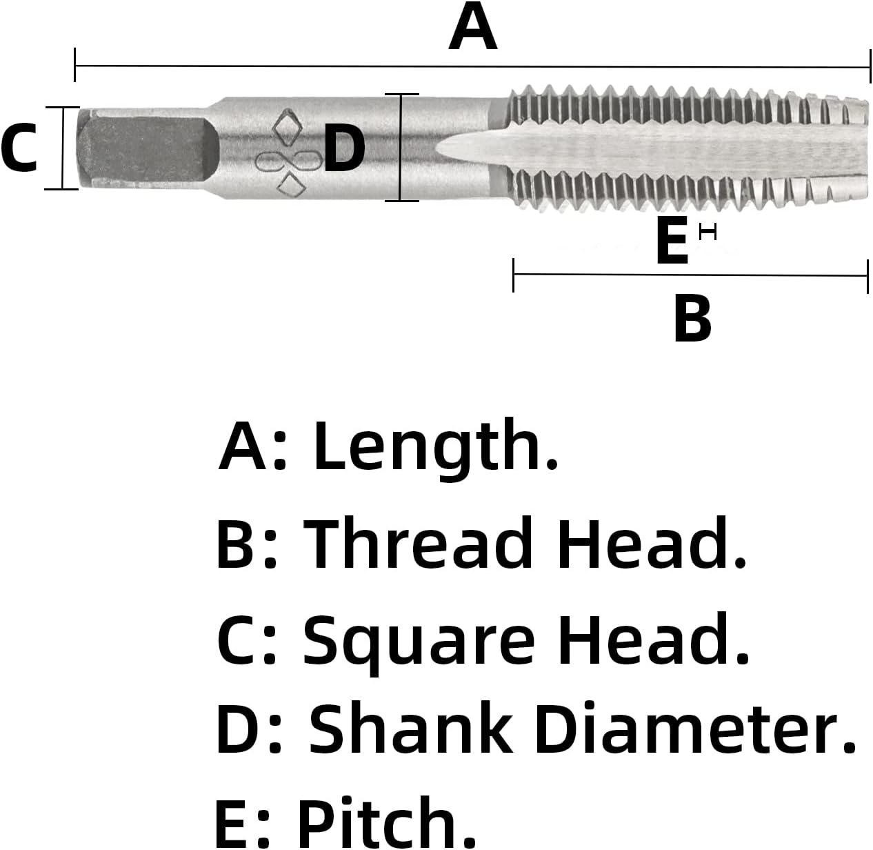M10 X 1.5 Metric Hand Tap, Right Hand M10 X 1.5mm Threading Hand Tap 1Pair