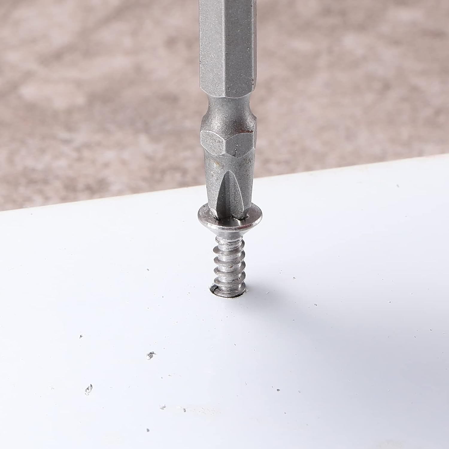 #10 x 1-1/2" Sheet Metal Screws 100Pcs 410 Stainless Steel Flat Head Tek Screws Fast Self Tapping Screws by