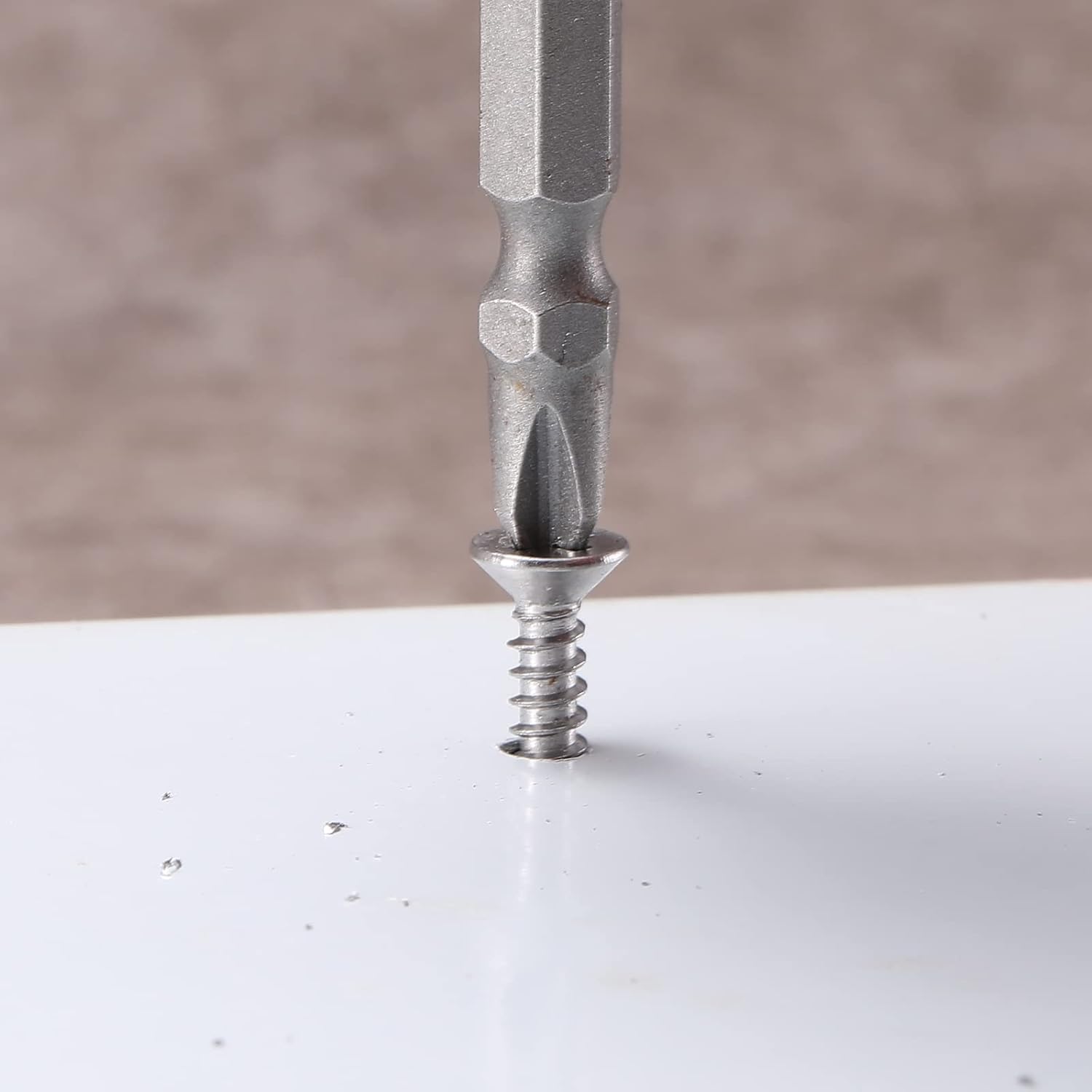 #10 x 1-1/2" Sheet Metal Screws 100Pcs 410 Stainless Steel Flat Head Tek Screws Fast Self Tapping Screws by