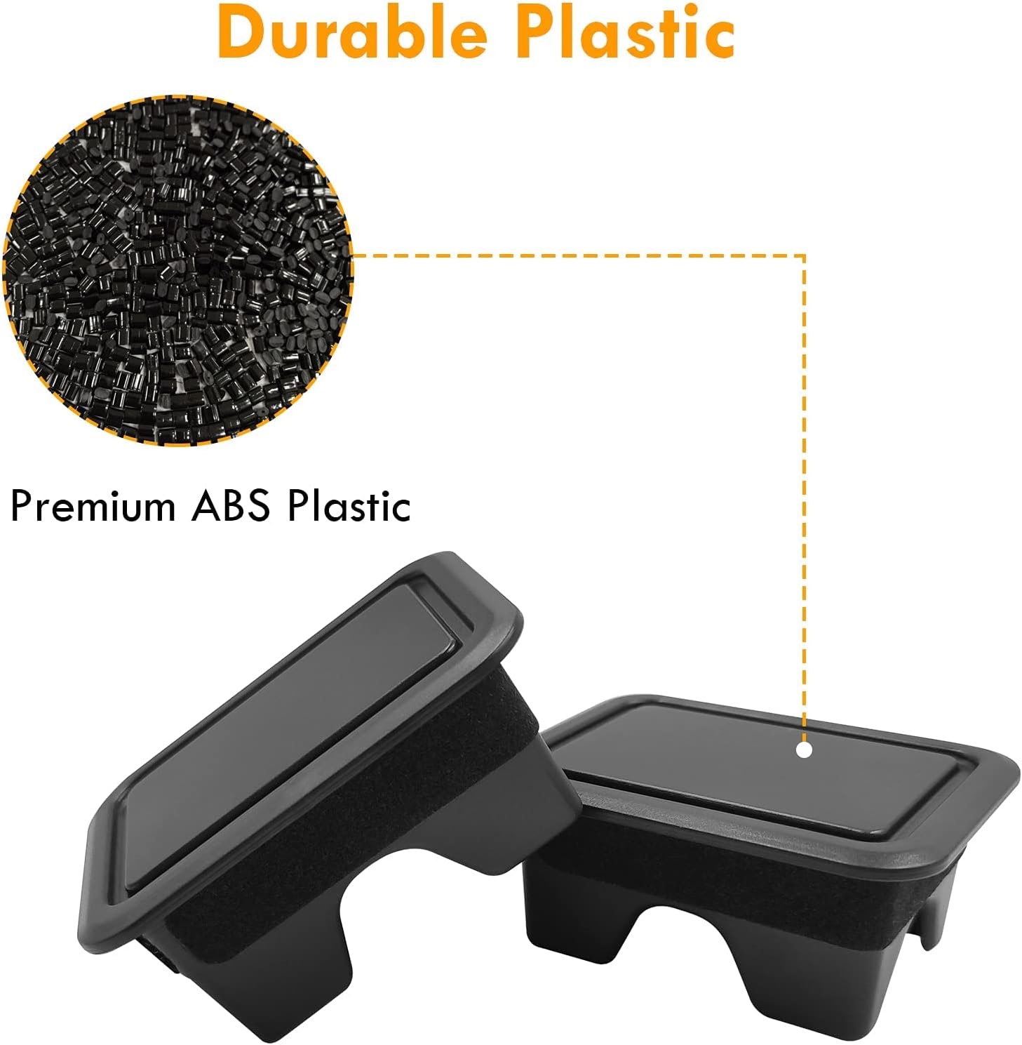 Ram 1500 Stake Pocket Covers, Rear Truck Bed Rail Stake Pocket Cover Compatible with Dodge Ram 2019-2024 2025 2026 Set of 2