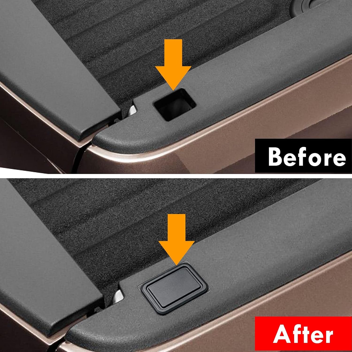 Ram 1500 Stake Pocket Covers, Rear Truck Bed Rail Stake Pocket Cover Compatible with Dodge Ram 2019-2024 2025 2026 Set of 2