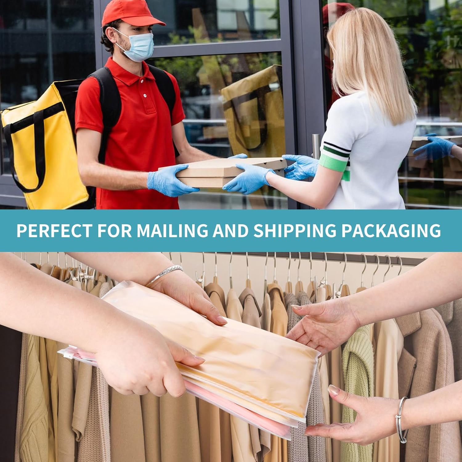 25 Pcs 13x10 Inch Frosted Resealable Clothing Bags - 3 Mil Heavy-Duty Plastic Packaging for Apparel Storage | Travel & Small Business Organizer for Shirts, Delicate Garments-No Vent Holes