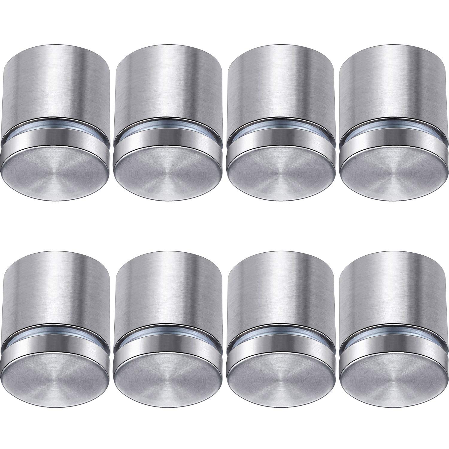 8 Pcs Sign Standoff Screws Advertising Screws Stainless Steel Wall Standoff Mounts Glass Acrylic Nail 1 x 1 Inch