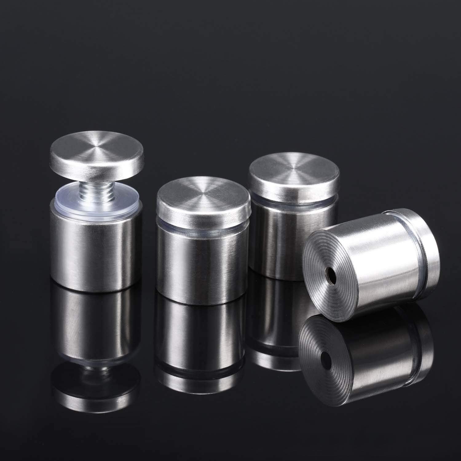 8 Pcs Sign Standoff Screws Advertising Screws Stainless Steel Wall Standoff Mounts Glass Acrylic Nail 1 x 1 Inch
