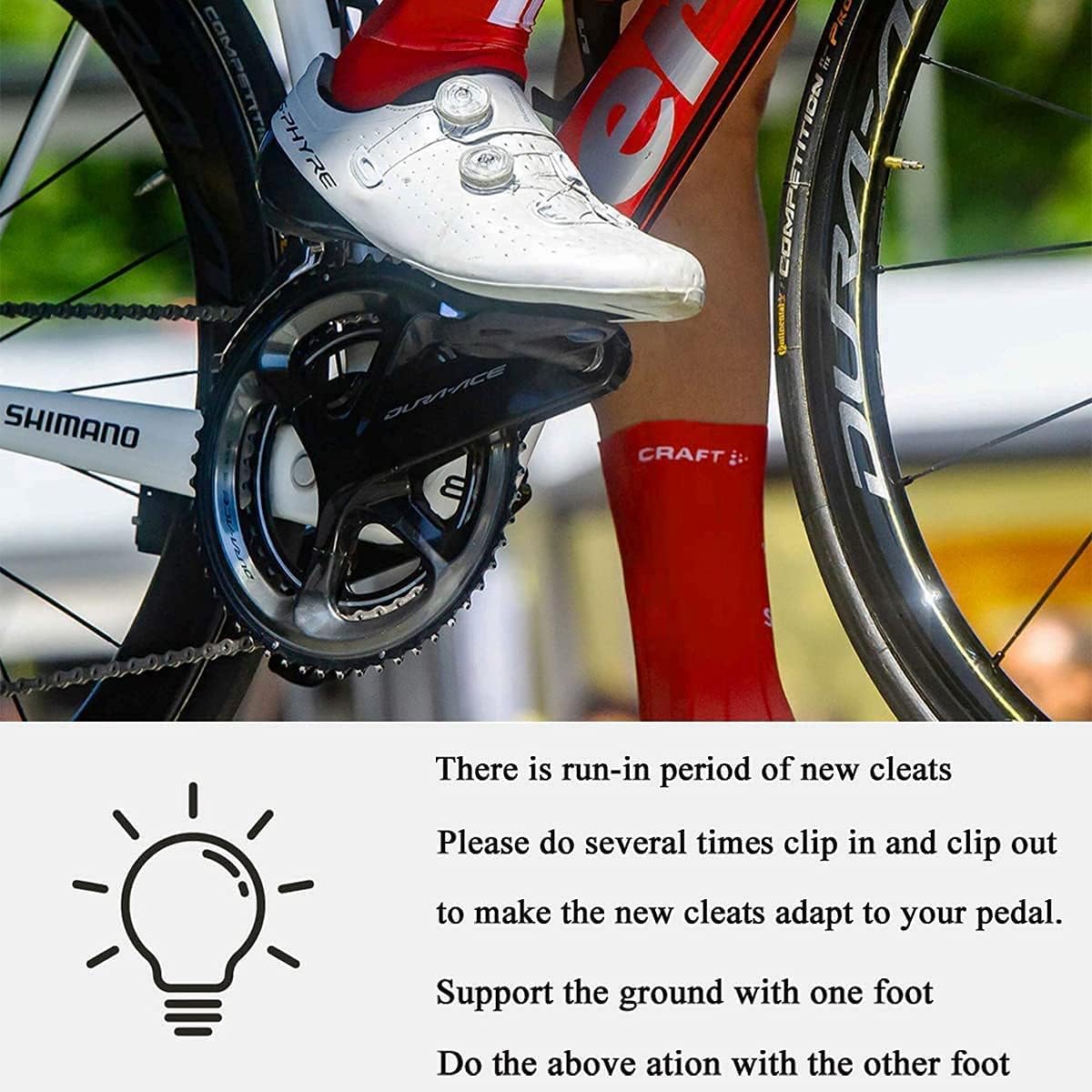 Road Bike Cleats for Shimano SPD-SL Locking Cycling Pedals Cleat for Shimano SH10 SH11 SH12 System Shoes