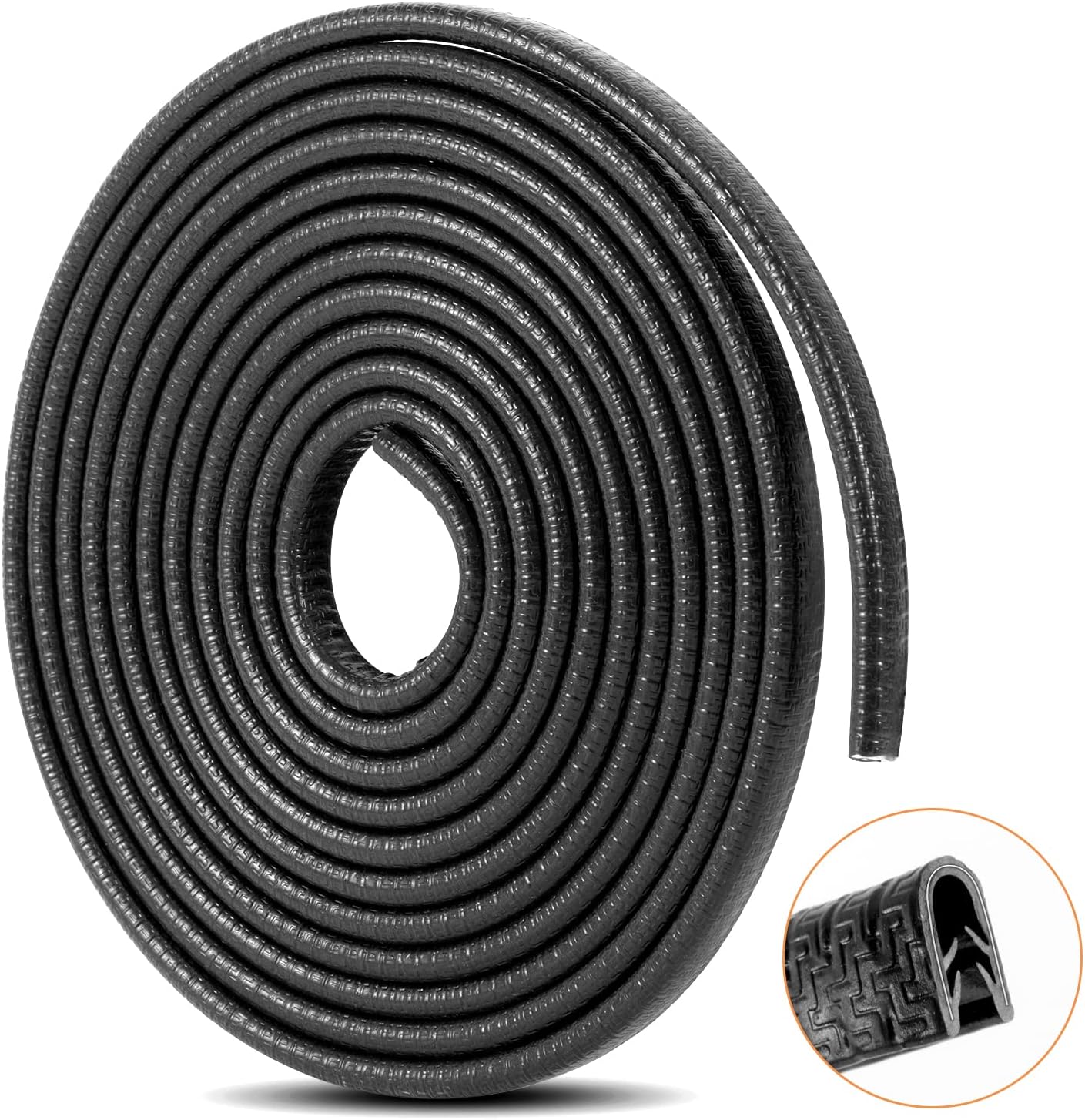 Car Door Edge Guards 16Ft 5M Automotive Door Entry Guard U Shape Car Door Trim Protector for Most Car
