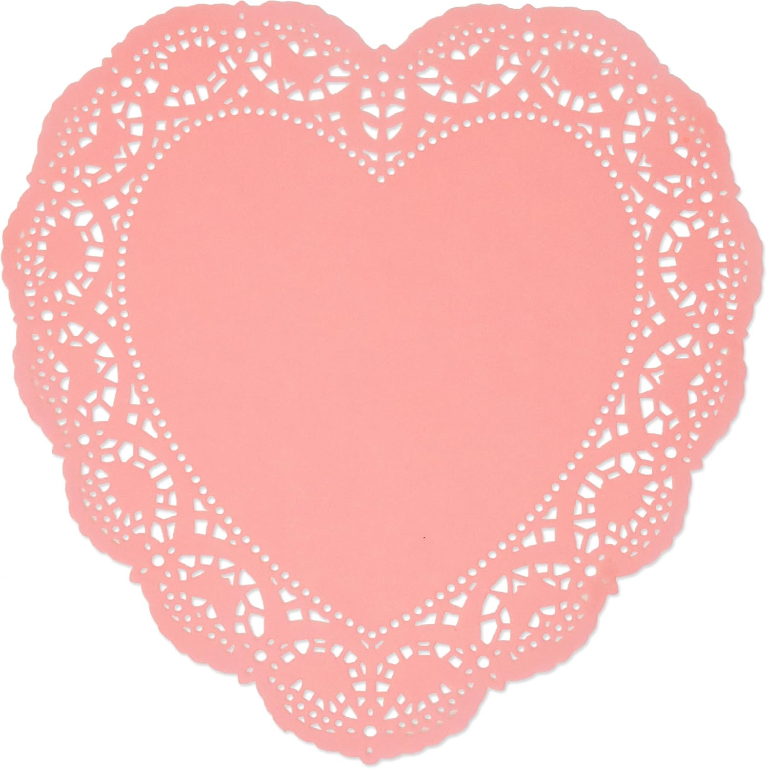96 Count Heart Doilies 10" Red Pink and White Paper Lace Doilies for Valentine Day Decorations Crafts for Valentine's Day