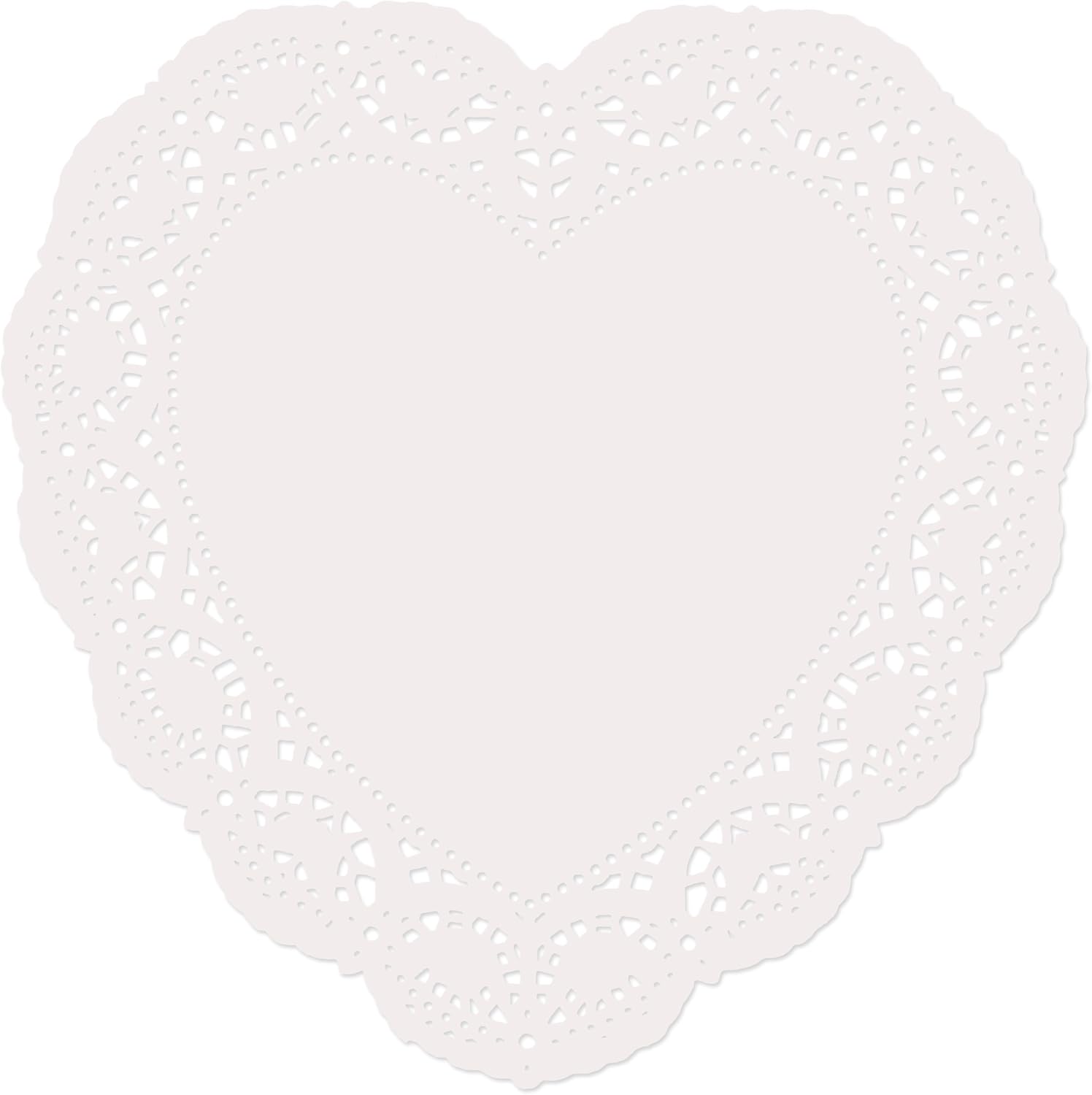 96 Count Heart Doilies 10" Red Pink and White Paper Lace Doilies for Valentine Day Decorations Crafts for Valentine's Day
