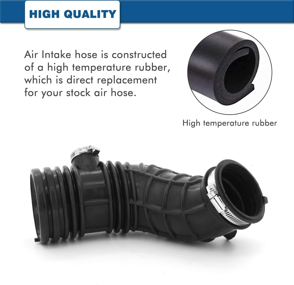 Air Intake Hose Compatible with Honda Accord 2003 2004 2005 2006, 2007 2.4L 17228 RAA A00 17228RAAA00 696-739