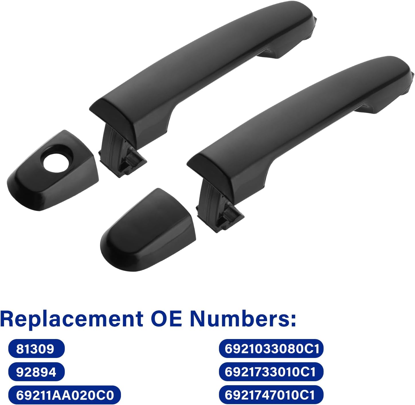 4Pcs Exterior Door Handles for Toyota Camry 2002-2006, Corolla Matrix 2003-2013, RAV4 2001-2012, Prius 04-09, Pontiac Vibe 2003-2010, Front & Rear Driver & Passenger Side Replaces# 81309 92894