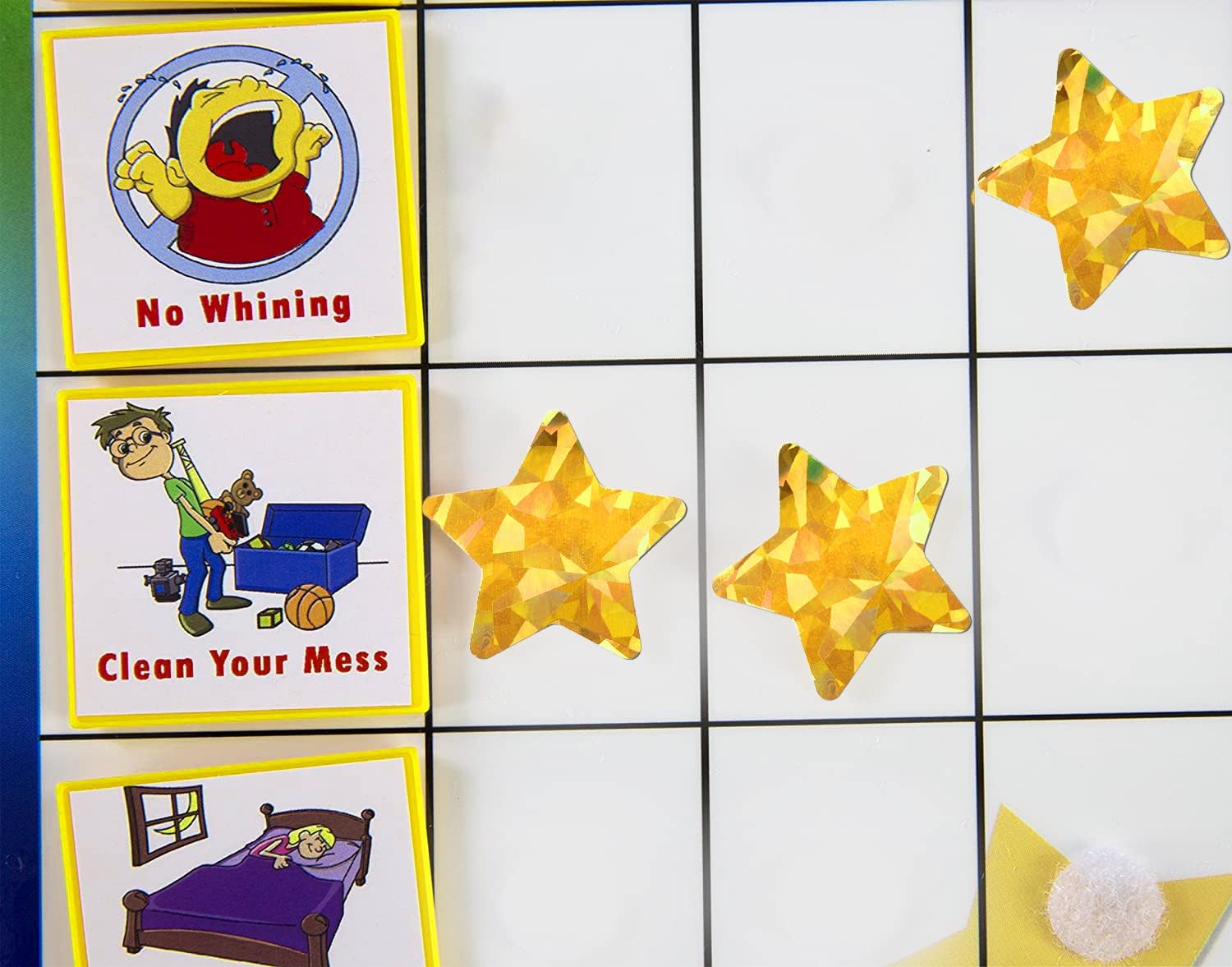 1.5" Large Holographic Gold Star Stickers for Kids Reward, 500 Pcs Foil Star Metallic Stickers Roll for Behavior Chart, Student Planner and School Classroom Teacher Supplies