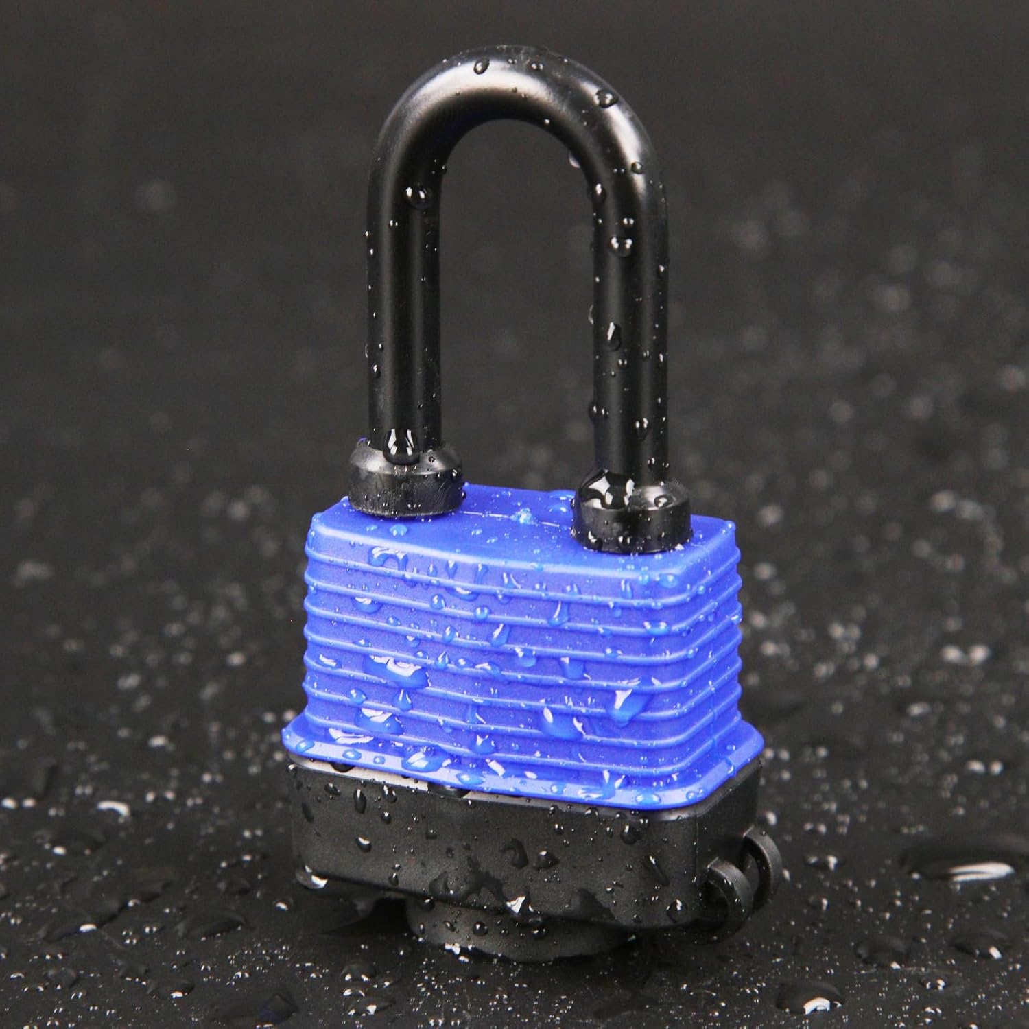 ® Heavy-Duty 44mm 1.75" Out-Door Padlock Keyed-Alike, Water-Resistant Cover, Steel Lock with Same-Key, Extra-Long-Shackle Anti-Rust, Brass Cylinder for Boat, Fishing, Marine, Fence