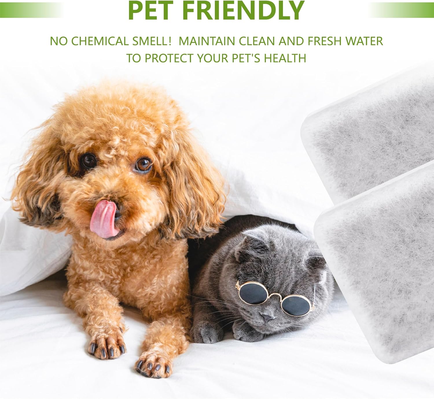 Pet Water Fountain Charcoal Replacement Filters Compatible with Petmate Replendish Mason Gravity Waterers, Automatic Cat Dog Water Bowl Dispenser Filters Replacement 12 Pack