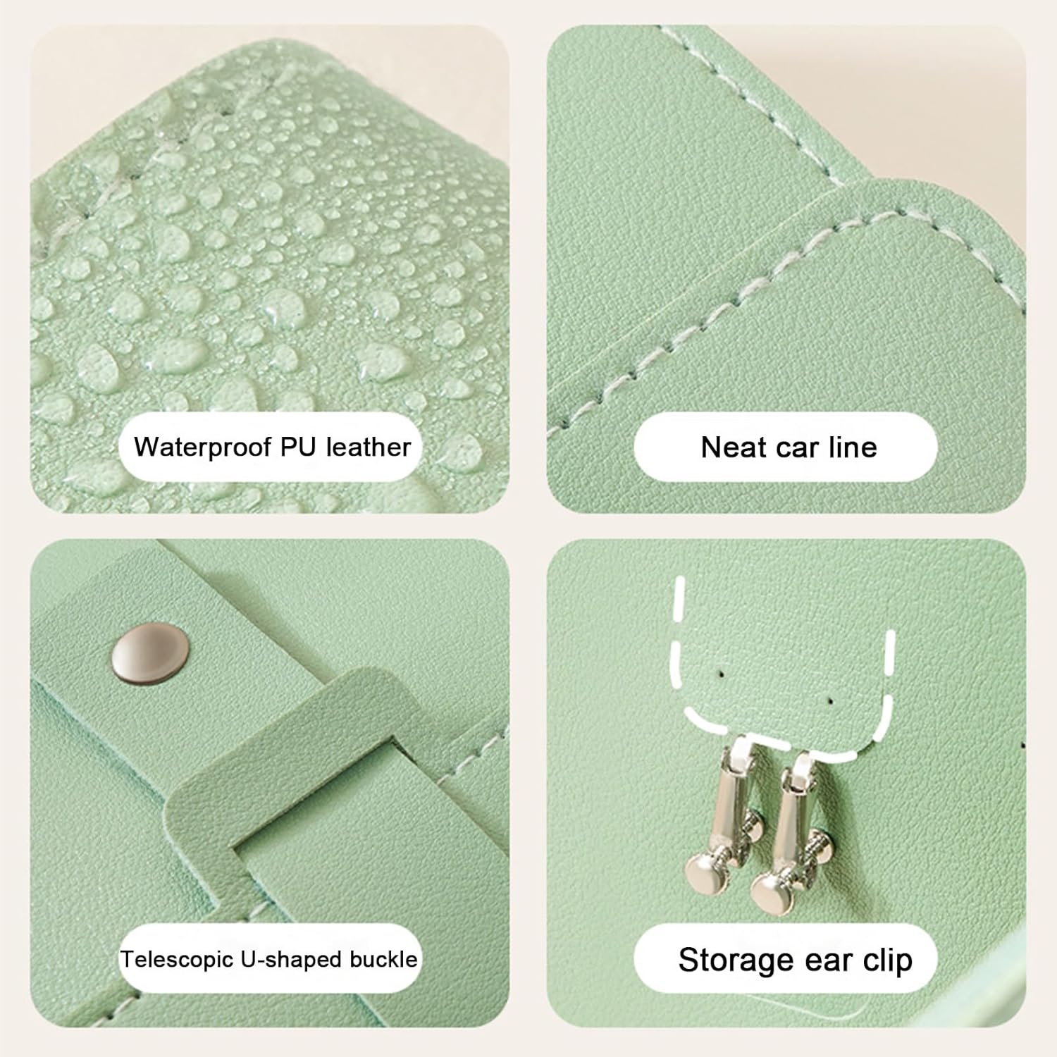 Earring Holder Organizer with Foldable Book Design Jewelry Book Organizer, Portable Pu Leather Travel Earring Case Green