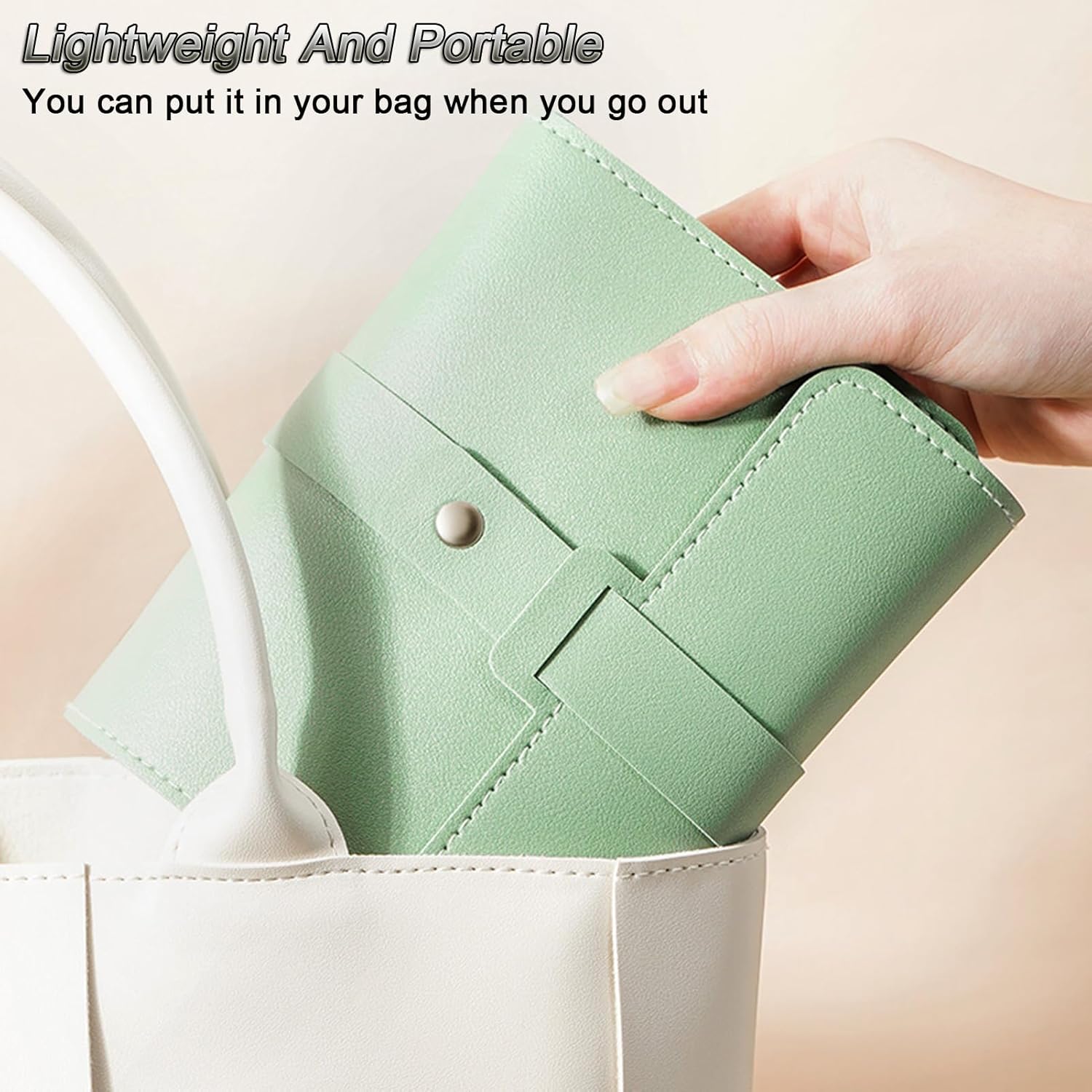 Earring Holder Organizer with Foldable Book Design Jewelry Book Organizer, Portable Pu Leather Travel Earring Case Green
