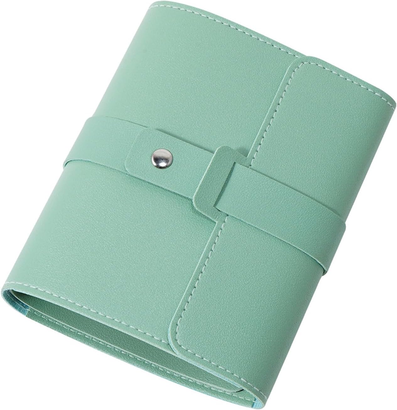 Earring Holder Organizer with Foldable Book Design Jewelry Book Organizer, Portable Pu Leather Travel Earring Case Green