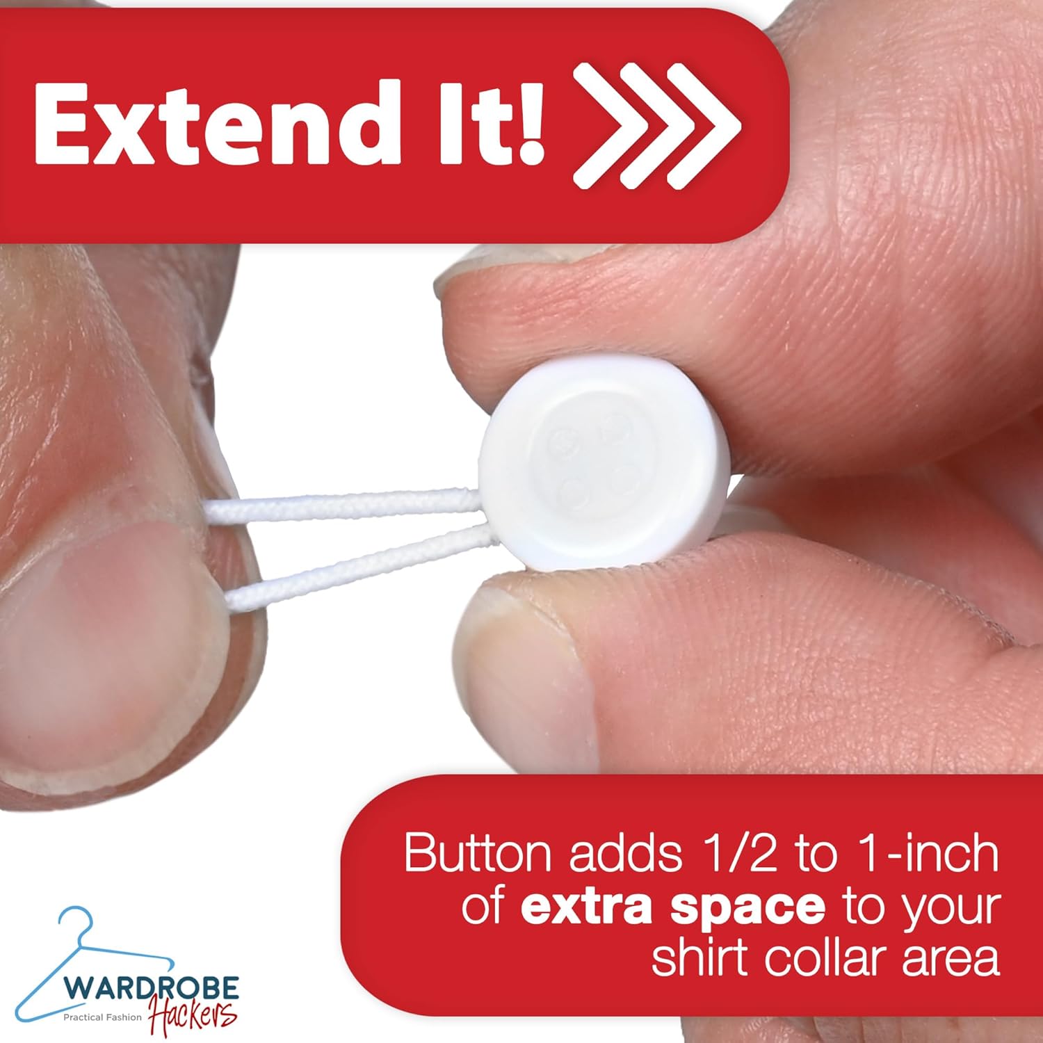 Collar Extenders for Mens Shirts Soft Elastic Expand Tight Neck Relief Dress Shirt Button Extensions