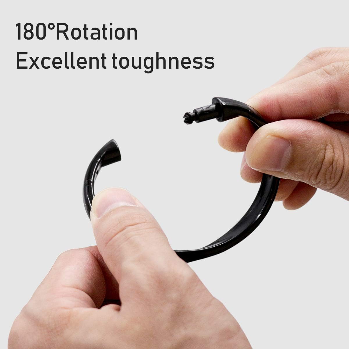 Shower Curtain Rings-12 Pack- Plastic Shower Curtain Hooks O-Shaped Rings Hook Glide Easily on Bathroom Shower Rod Black