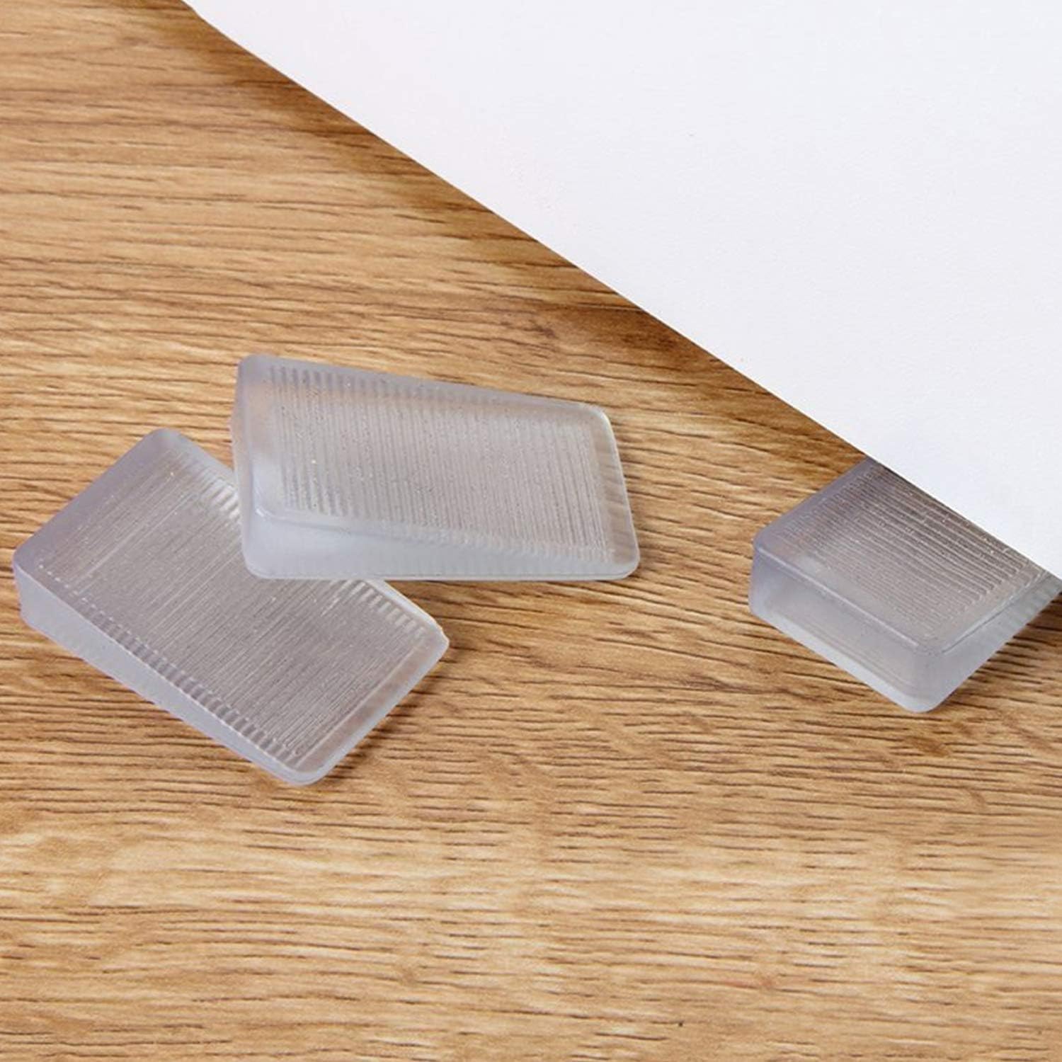 8 Pcs Clear Shims, Shims for Leveling Furniture, Trimmable Hard Wedges Table Shims, Plastic Wedge Toilet Shim, Furniture Leveler Wedges, Rubber Texture, Perfect for Level Uneven Doors, Floors
