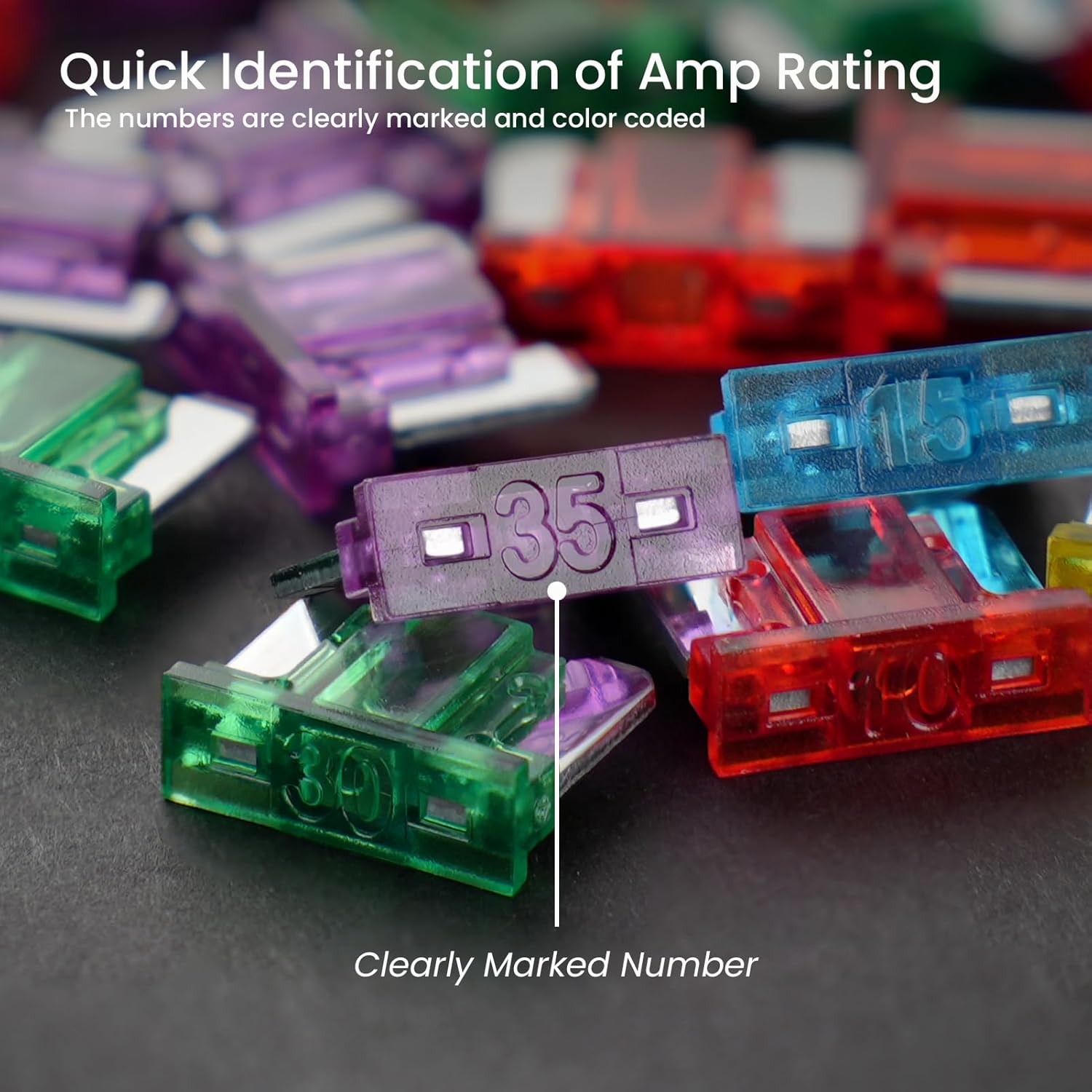 25Pcs 10 Amp Low Profile Mini Car Fuses, 10A Automotive Fuse, Blade Fuse for Car/RV/Truck/SUV/Motorcycle/Boat