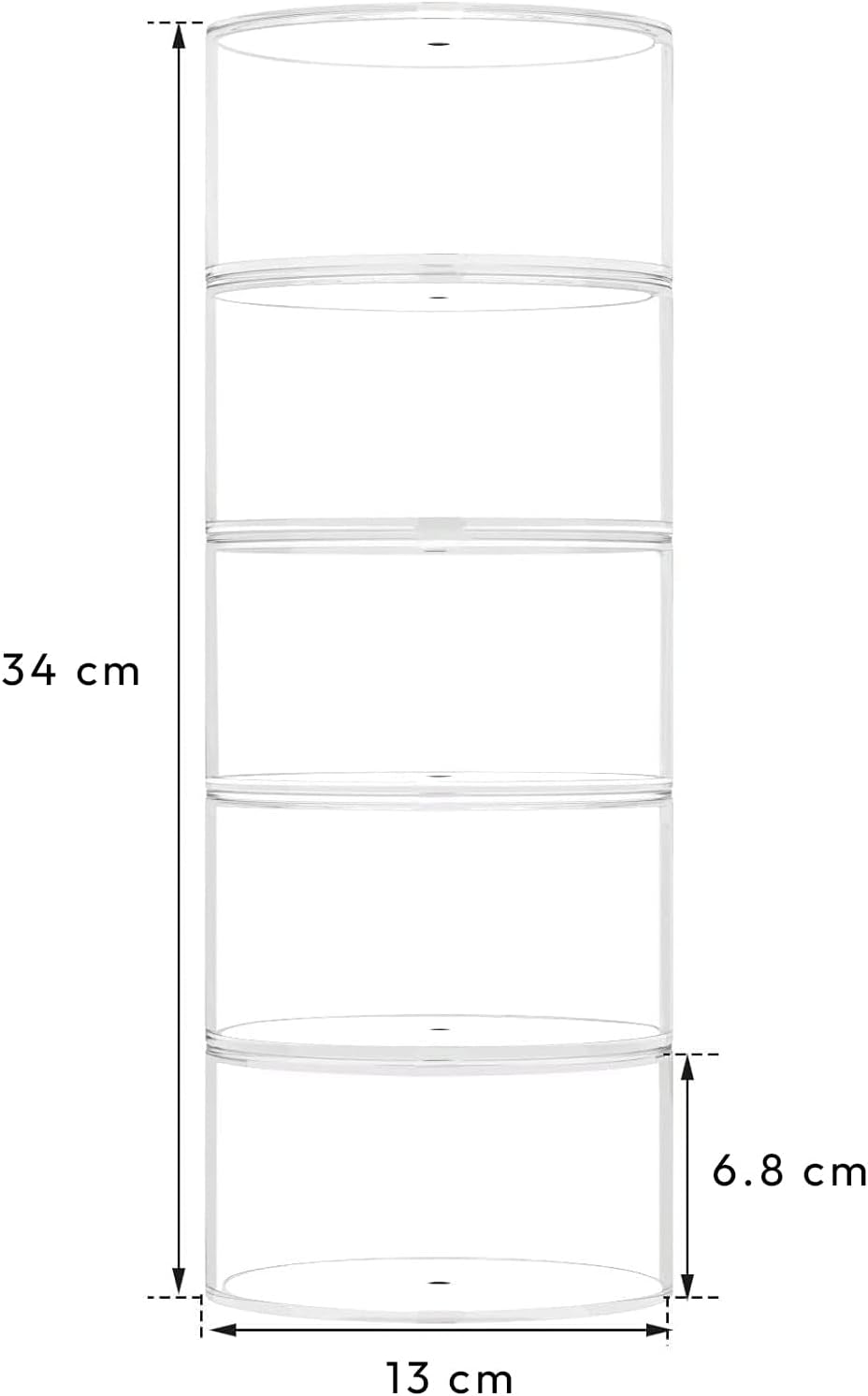 Belt Organizer, Acrylic 5 Layers Belt Case Storage Holder and Display for Accessories like Jewelry,Watch,Bracelets