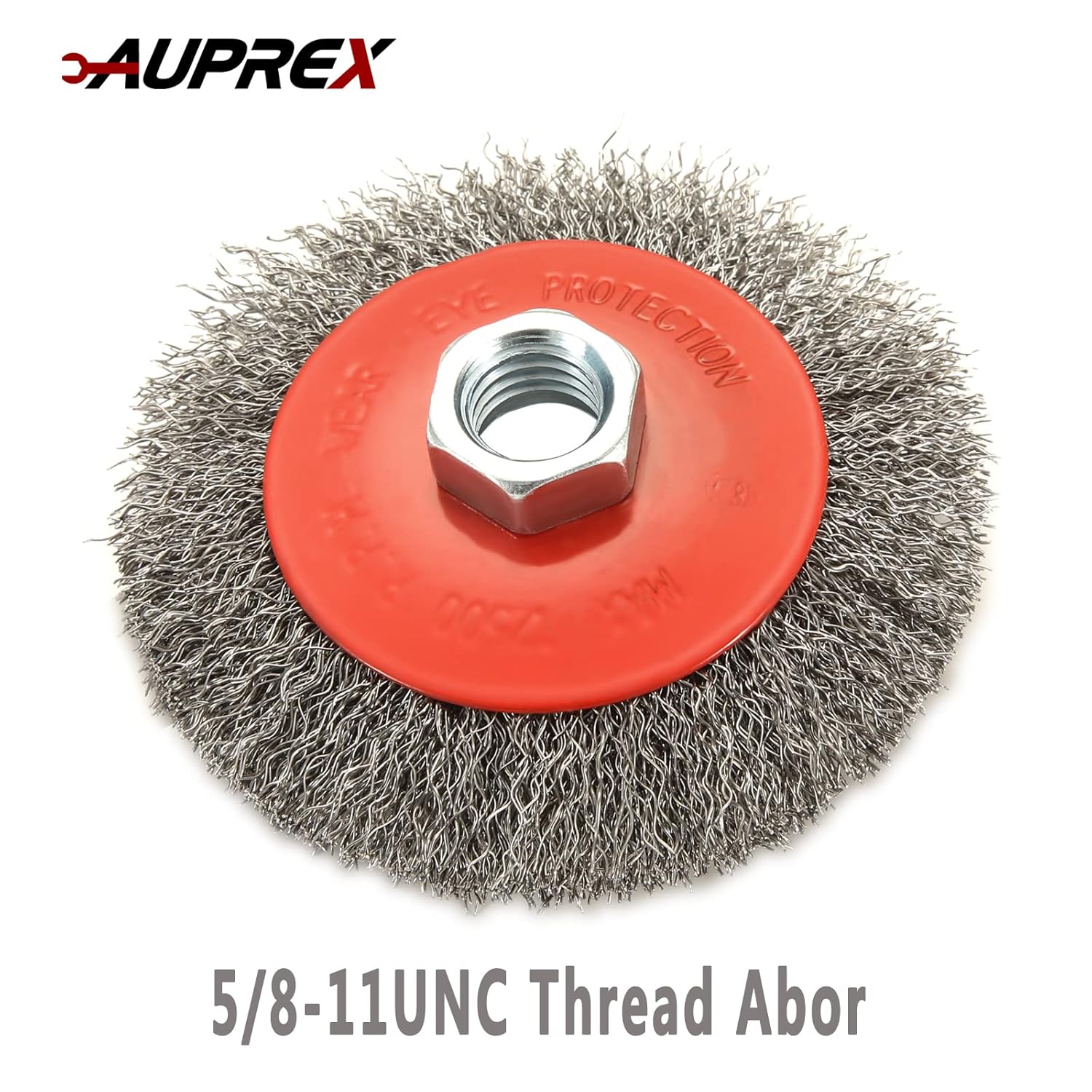 5 Pack 4 Inch Coarse Crimped Wire Wheel Brush for Angle Grinder with 5/8 Inch-11 Threaded Arbor - 0.014 Inch Carbon Steel Wire -Light Duty Conditioning for Metals