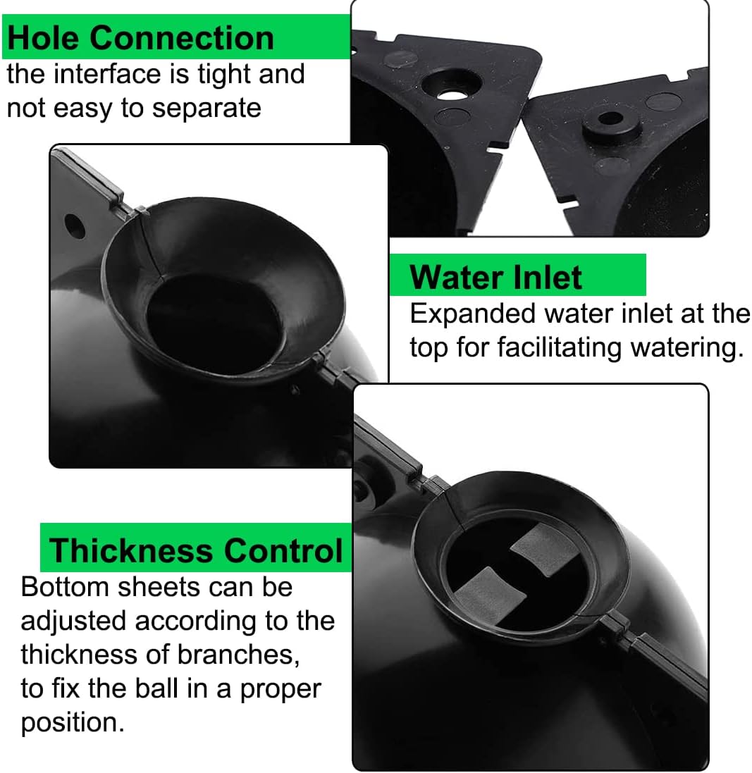 10 PCS Air Layering Propagation Kit with Zip Ties, Reusable Half Transparent Grafting Ball, Air Layering Pods Clear, Plant Rooting Grafting Box for Fast Propagation Plants Medium