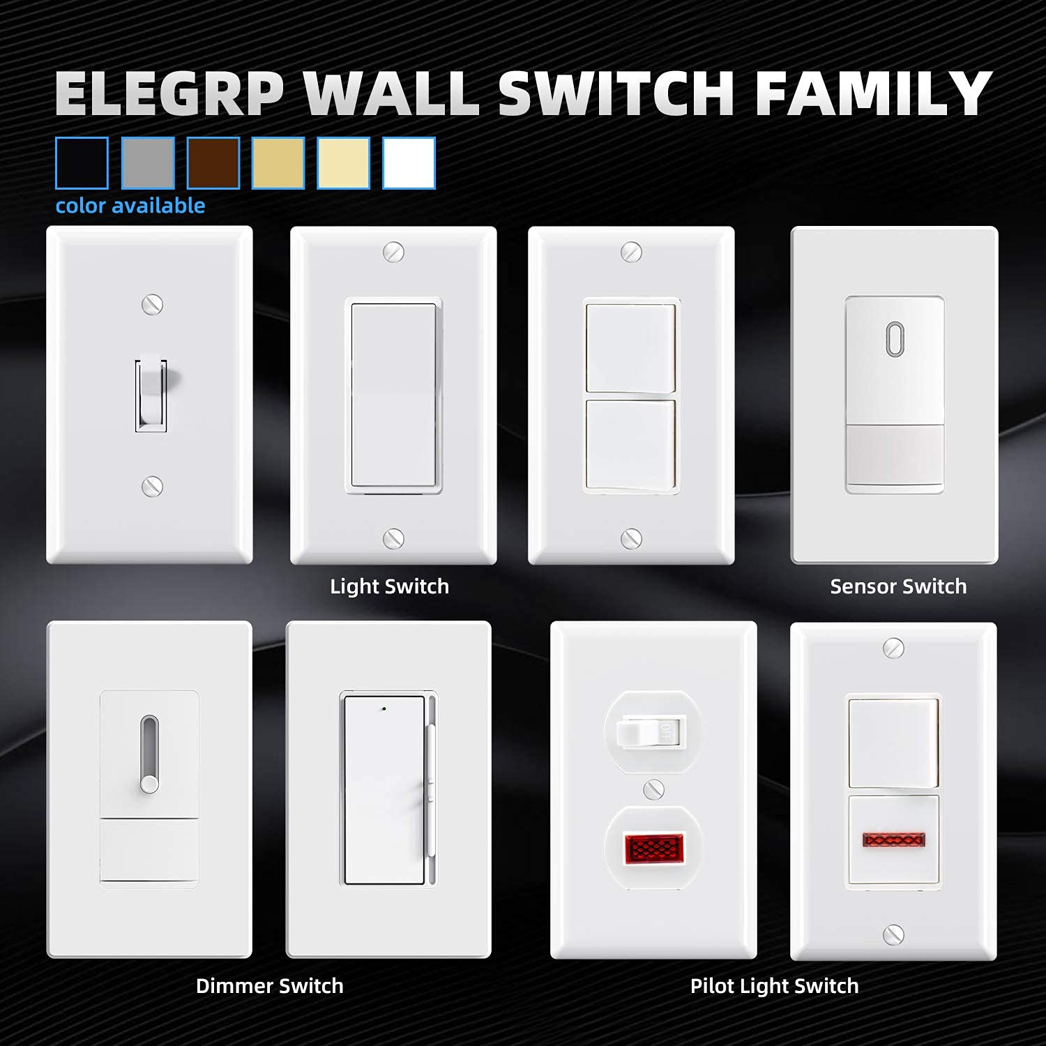 3 Way Toggle Light Switch, 15 Amp, 120 V, Toggle Framed AC Quiet Switch, in Wall On/Off Switch Replacement, Self-Grounding, Residential and Commercial Grade, UL Listed 5 Pack, Glossy White