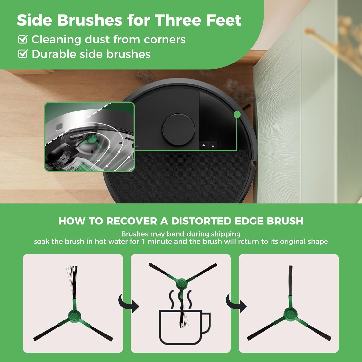 28PCS Accessories for iRobot Roomba Plus 405/505/507 Combo Robot Vacuum Cleaner, Parts Contents 2 Roller Brushes, 6 Side Brushes, 6 Dust Bags, 4 HEPA Filters, 8 Mop Pads, 1 Cleaning Brush