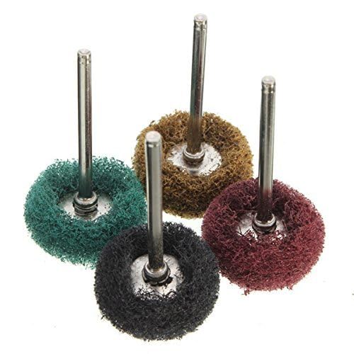 40 Pack 1 inch Abrasive Wheel Buffing Polishing Wheel Set for Rotary Tool - with 1/8" Shank 25mm
