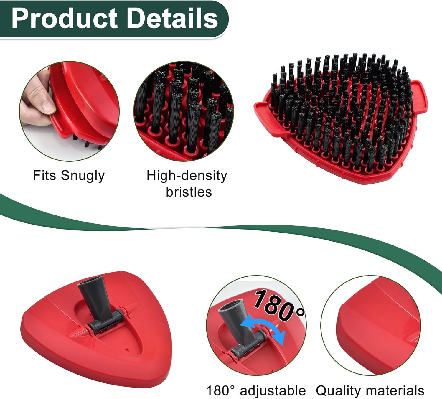Mop Head Replacement for O Cedar, Spin Mop Replacement Head for Ocedar Easywring 1 Tank System, Mop Heads Includeds 4 Mop Replacement Heads, 1 Spin Scrub Brush & 1 Base