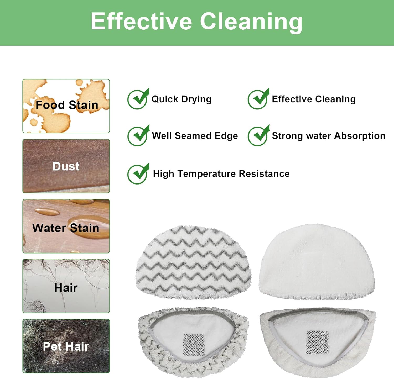6 Pack 1940 1806 2685A Steam Mop Pads For Bissell Powerfresh Steam Mop Deluxe Pet Lift-Off Plus Slim Scrubbing Steam Mop Replacement Pad. 1940A 2814 1544A 2075A Power Fresh Steamer Pad Refill Washable
