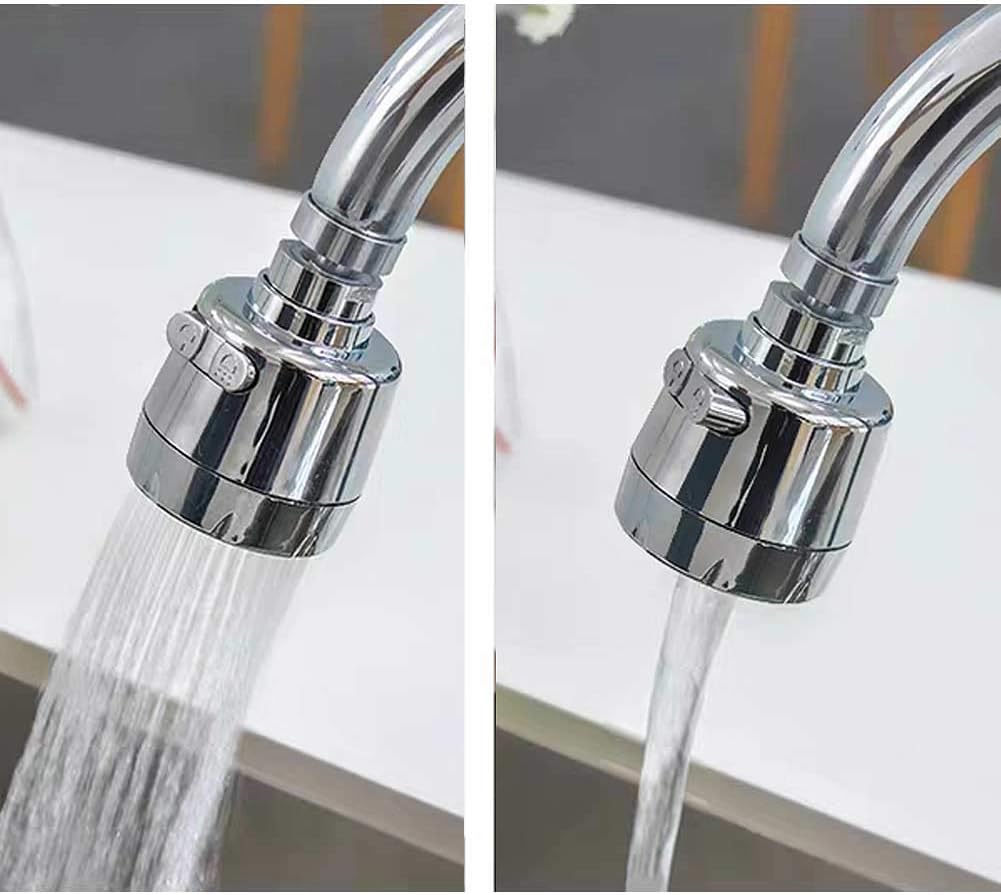 360° Swivel Kitchen Sink Faucet Aerator Faucet Sprayer Attachment Tap Aerator Faucet Nozzle Faucet Head 55/64'' Female Thread for Kitchen, Bathroom Faucet Shorter Style 1PC,Adapter Included