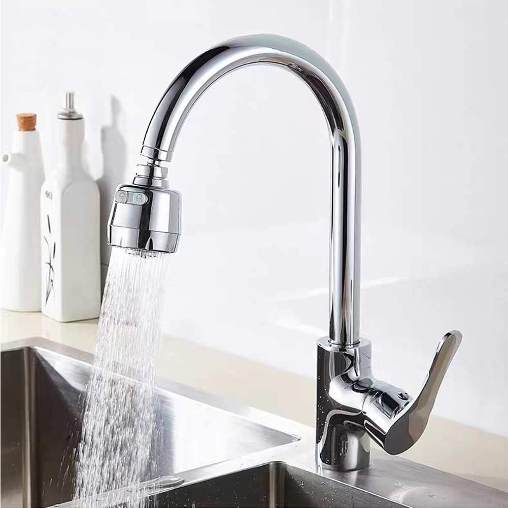 360° Swivel Kitchen Sink Faucet Aerator Faucet Sprayer Attachment Tap Aerator Faucet Nozzle Faucet Head 55/64'' Female Thread for Kitchen, Bathroom Faucet Shorter Style 1PC,Adapter Included