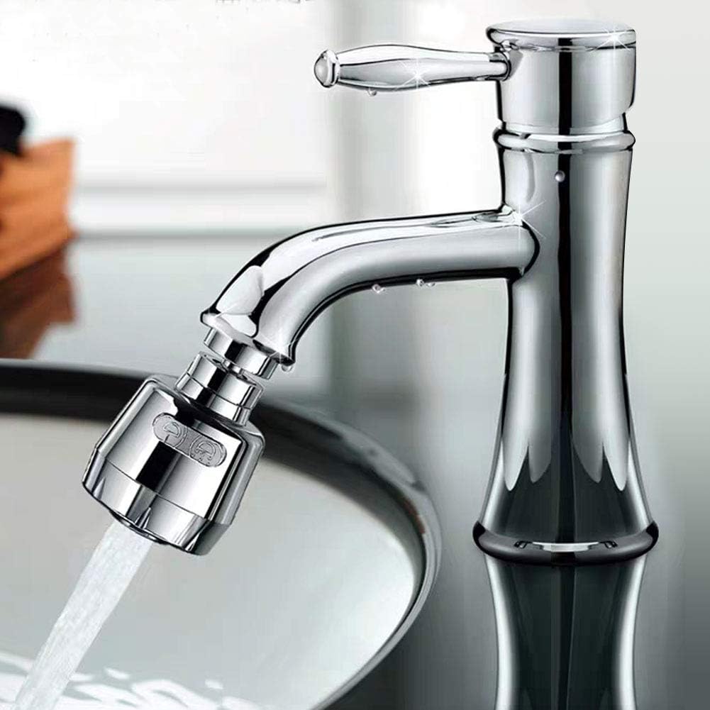 360° Swivel Kitchen Sink Faucet Aerator Faucet Sprayer Attachment Tap Aerator Faucet Nozzle Faucet Head 55/64'' Female Thread for Kitchen, Bathroom Faucet Shorter Style 1PC,Adapter Included