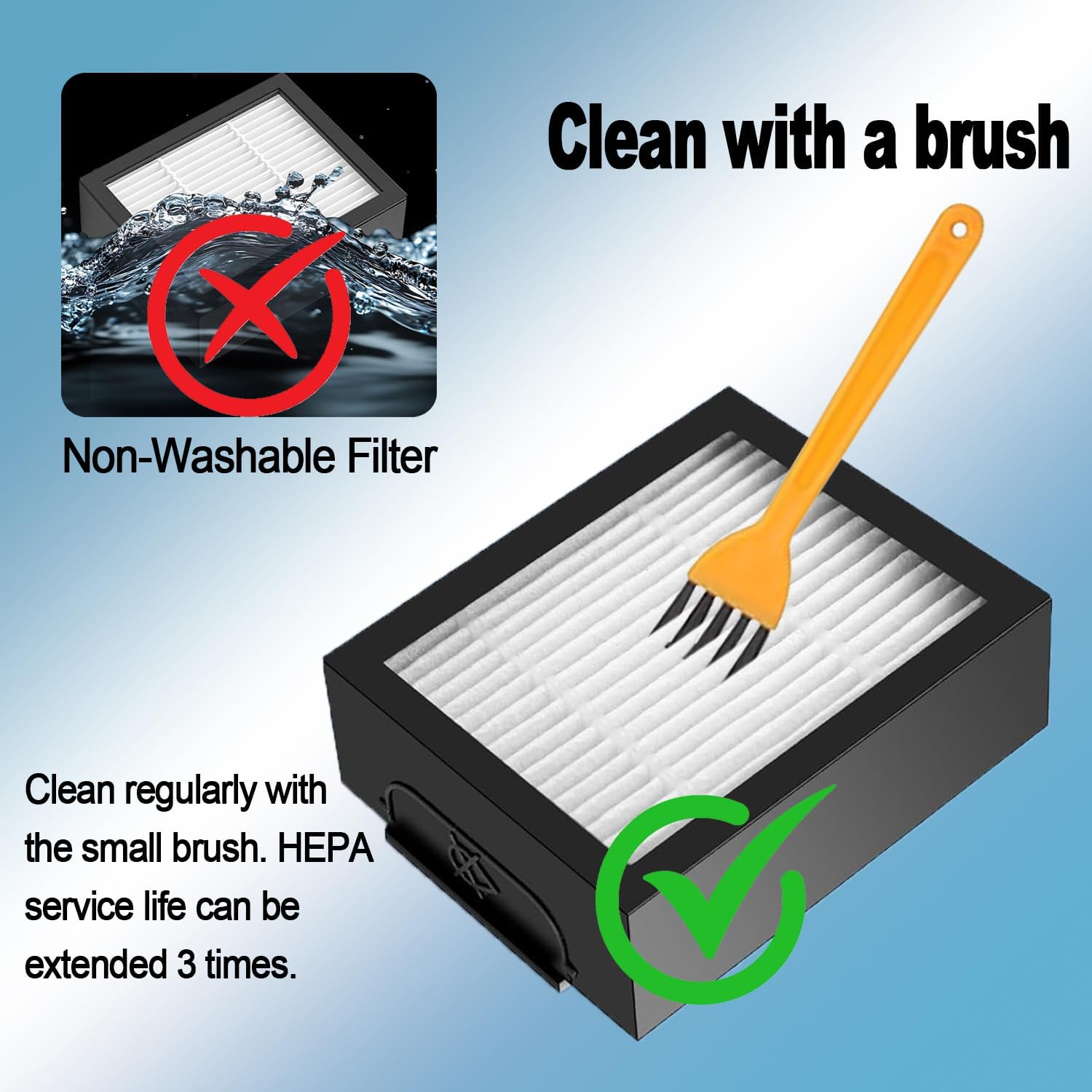 Replacement Parts for Roomba iRobot i7 i7+ i3 i3+ i4 i4+ i5 i5+ i6 i6+ i8 i8+ E5 E6 E7 I,E &j7 j6 j5 and Plus Version, 1 Set Rubber Brush,4 Side Brush