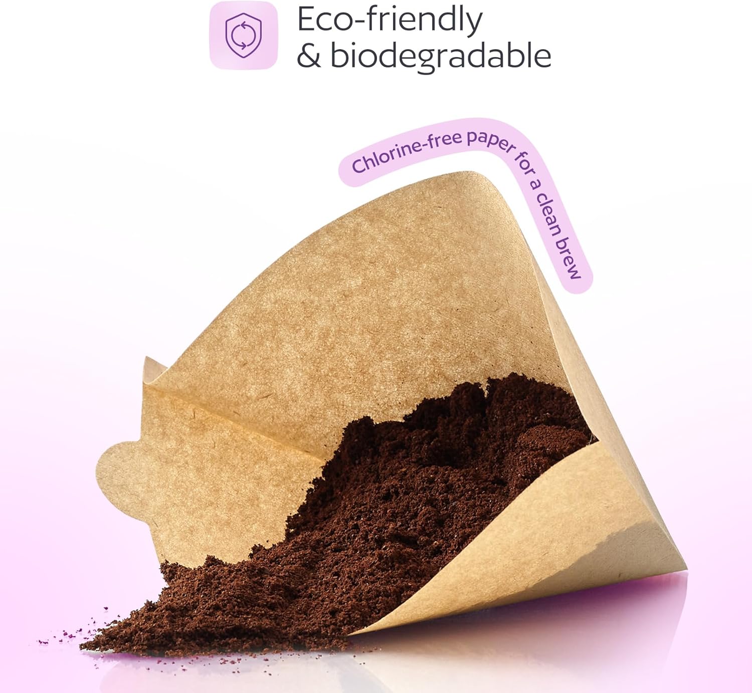 100 Count #4 Unbleached Paper Coffee Filters for Cuisinart, Ninja, BLACK+DECKER & other 8-12 Cup Coffee Makers - Perfect Paper Filter for Pour Over and Drip Coffee