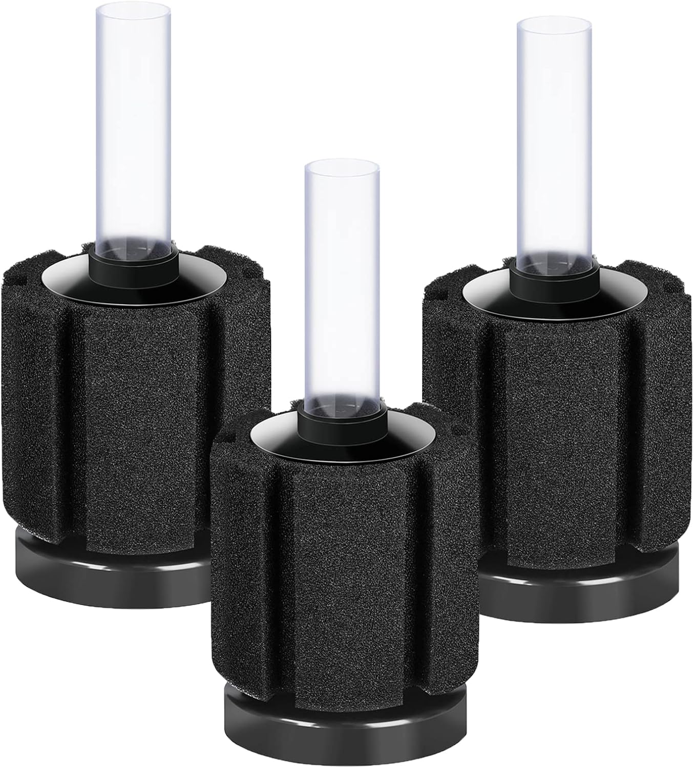 3 Pack Aquarium Bio Sponge Filter Breeding Fry Betta Shrimp Nano Fish Tank Small up to 10Gal