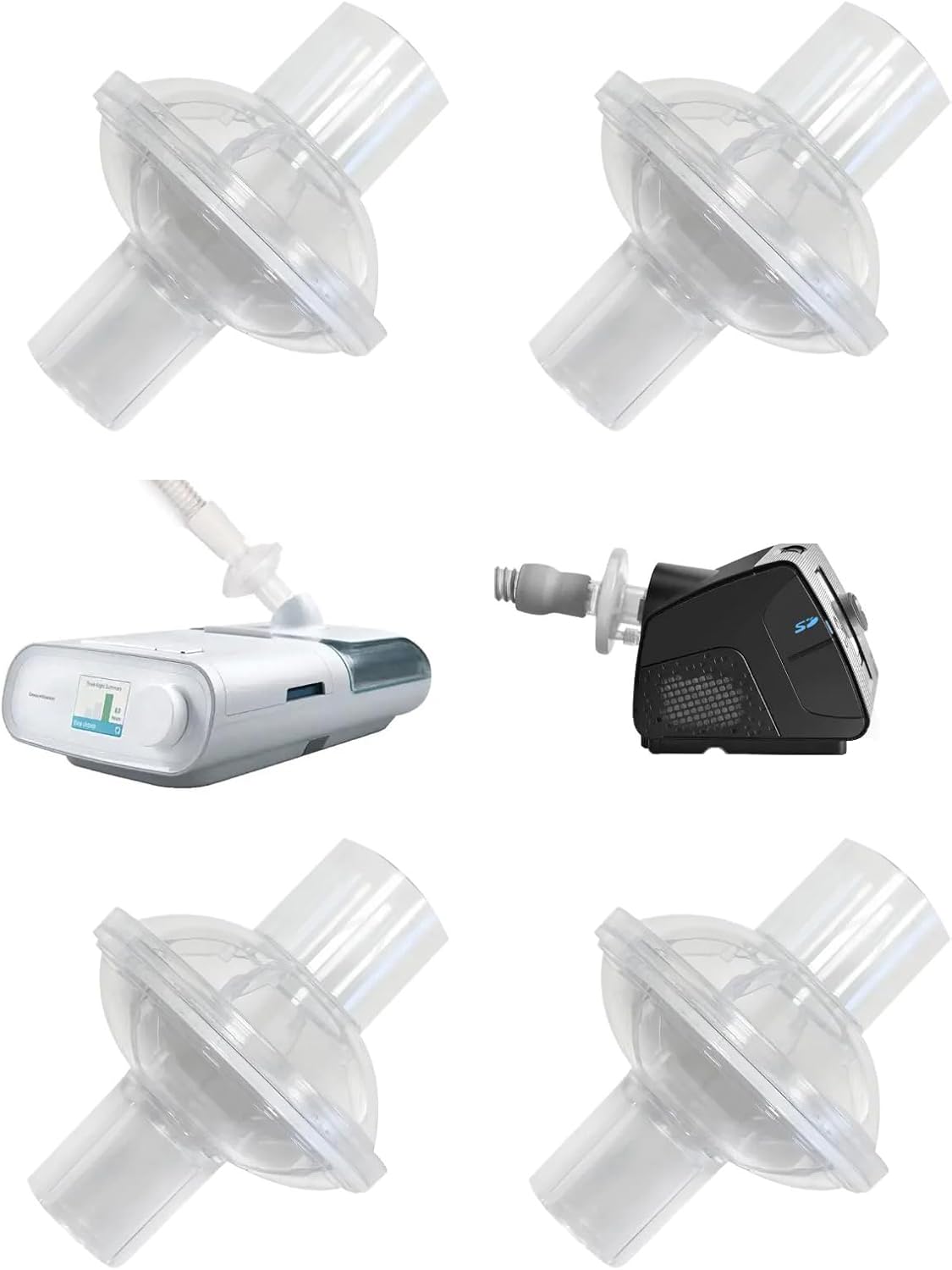 Universal CPAP Inline Filter, CPAP Air Filter for ResMed AirSense 11/AirSense 10/Philips Respironics DreamStation 2, Hose Filter for CPAP Supplies, BIPAP Supplies 4